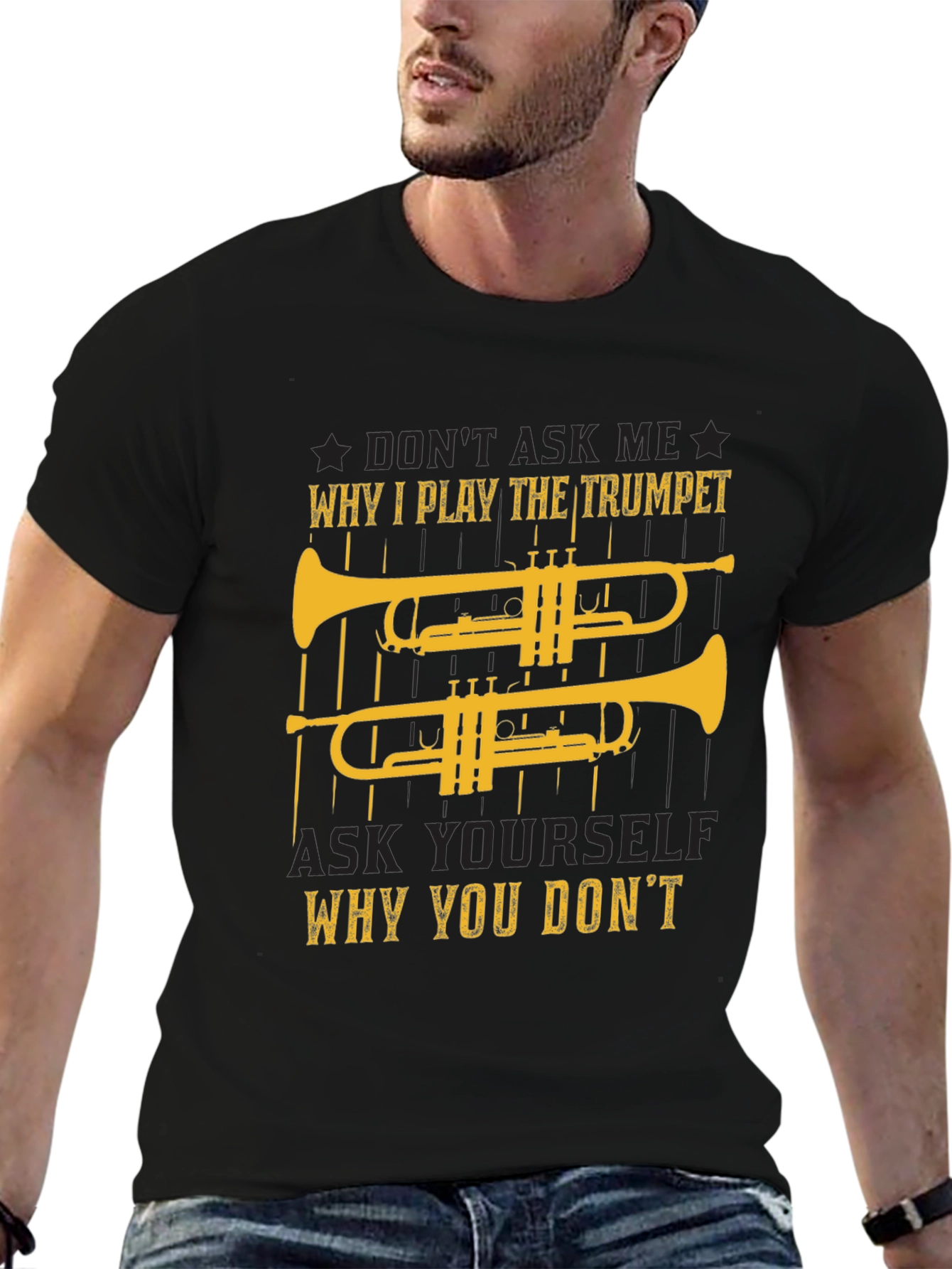 Trumpet Player T-Shirt - Why I Play Design