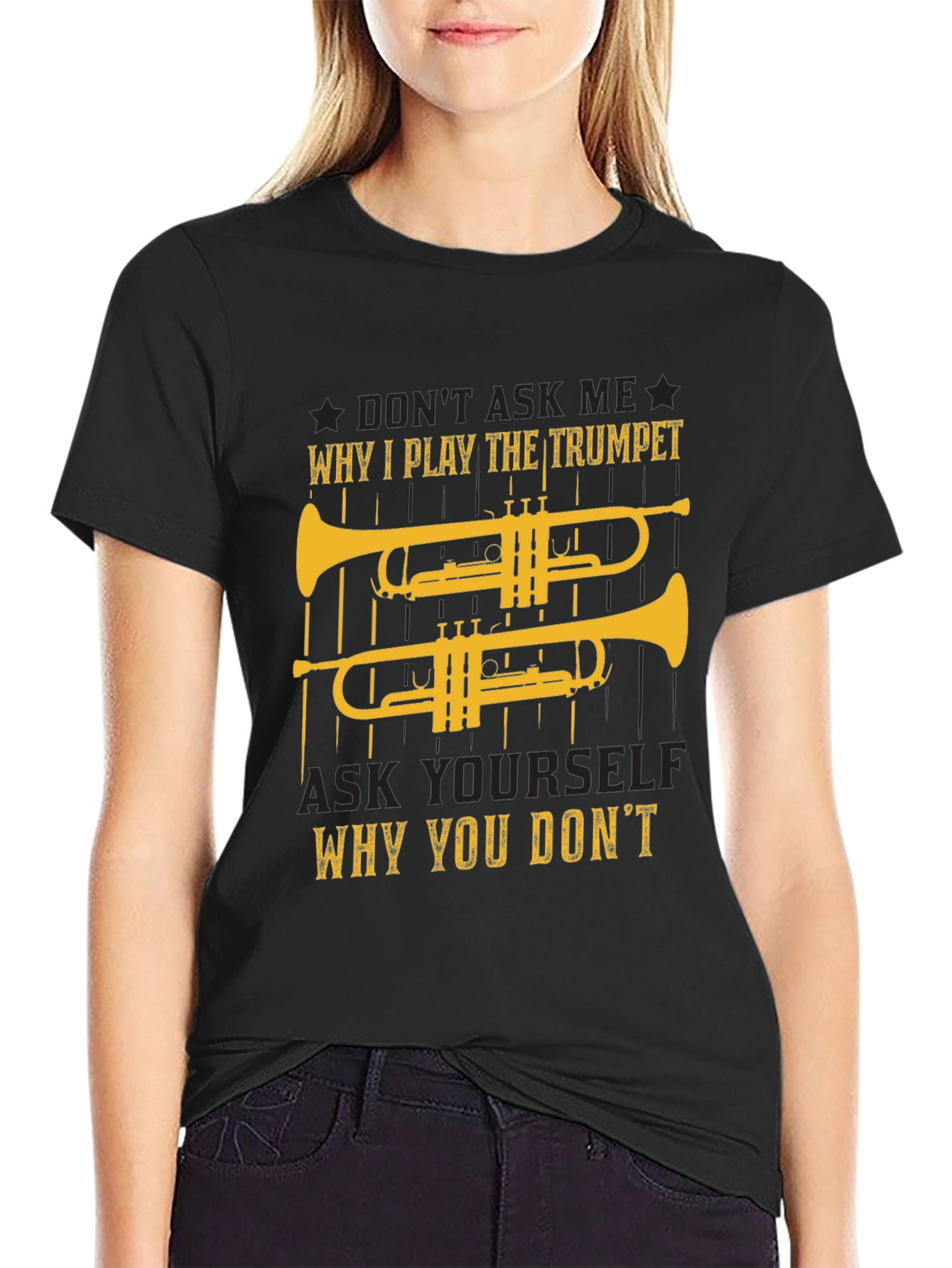 Trumpet Player T-Shirt - Why I Play Design