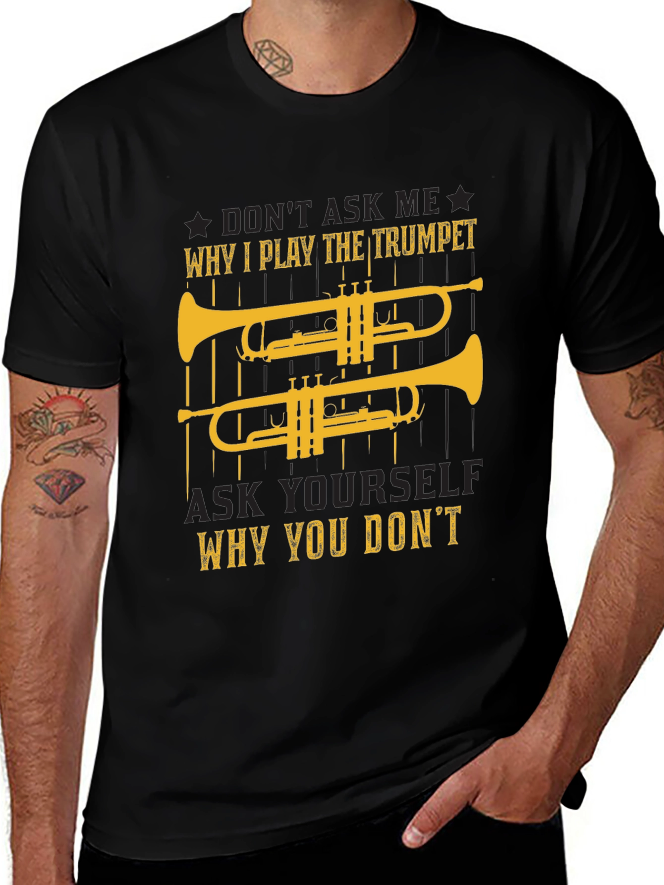 Trumpet Player T-Shirt - Why I Play Design