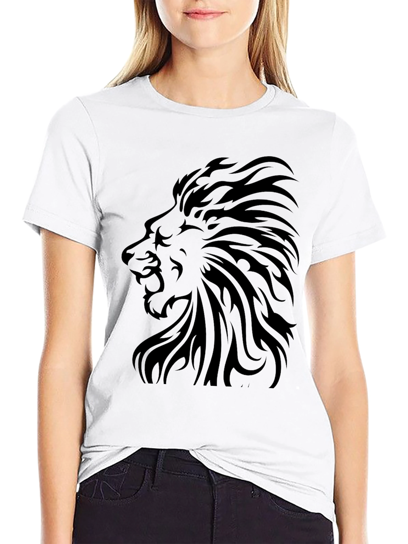 Black Lion Graphic Tee - Mens Fashion