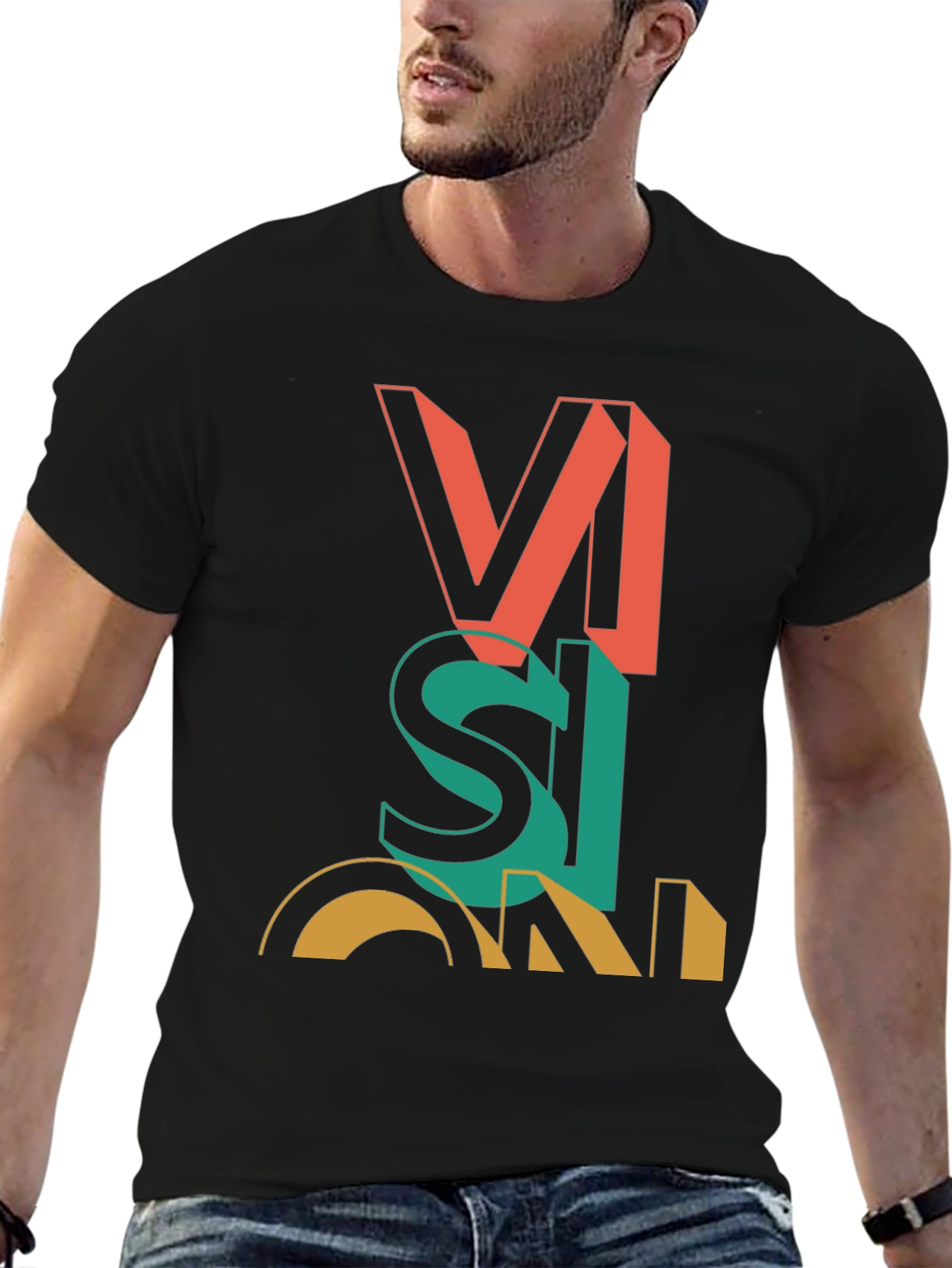 Vision Graphic Tee - Modern Artistic Statement