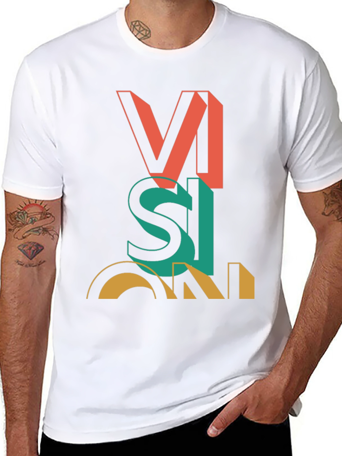 Vision Graphic Tee - Modern Artistic Statement