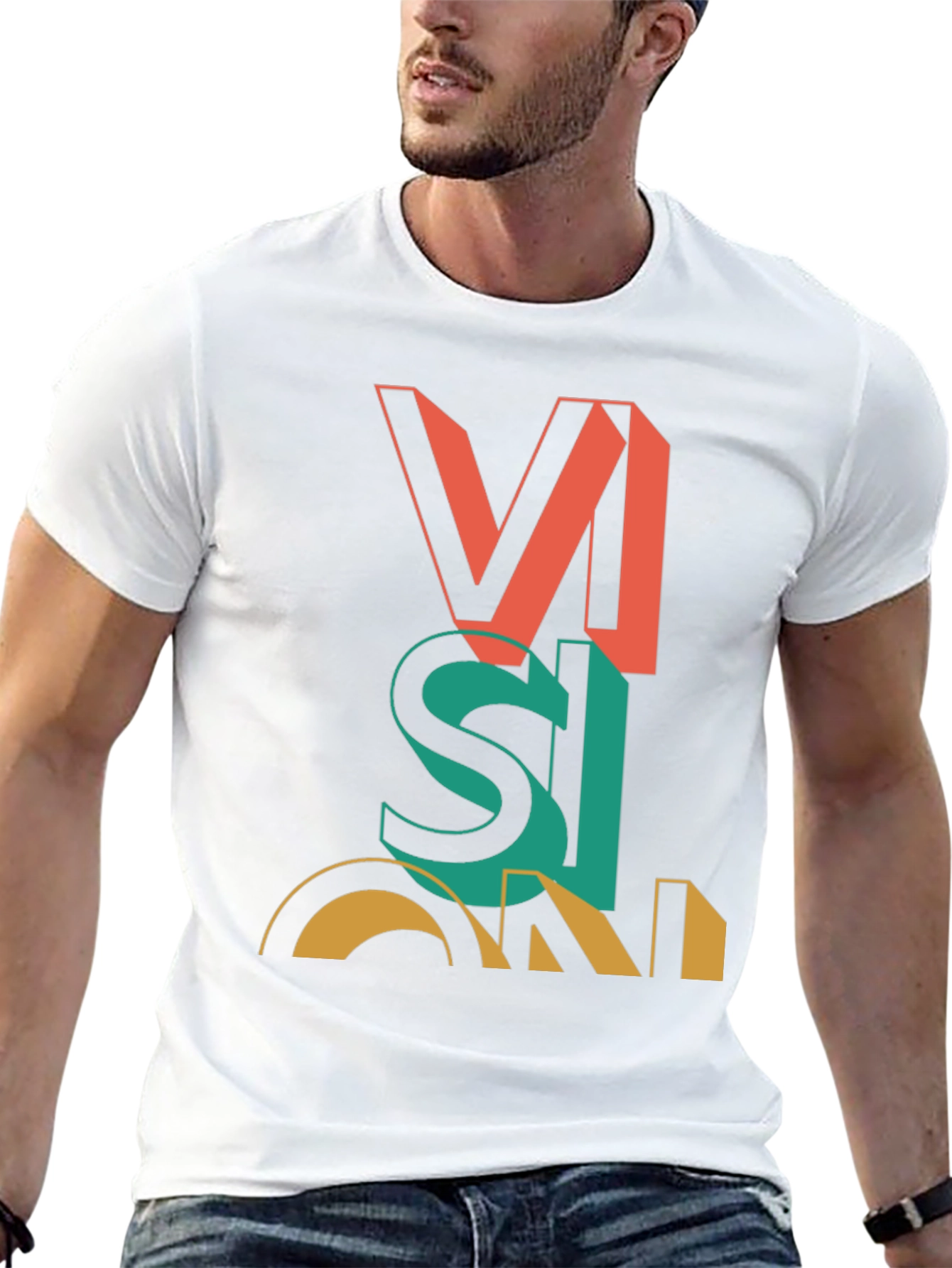 Vision Graphic Tee - Modern Artistic Statement