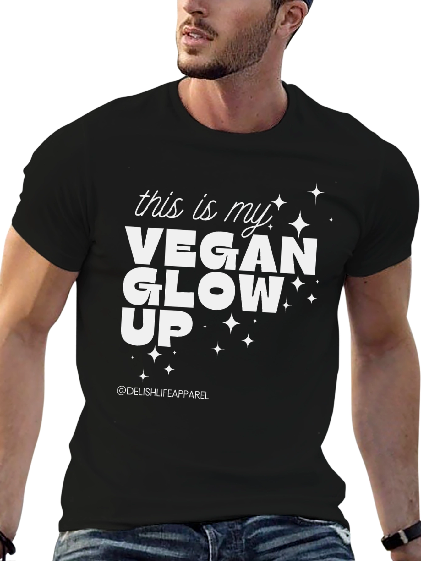Vegan Glow Up T-Shirt - Black