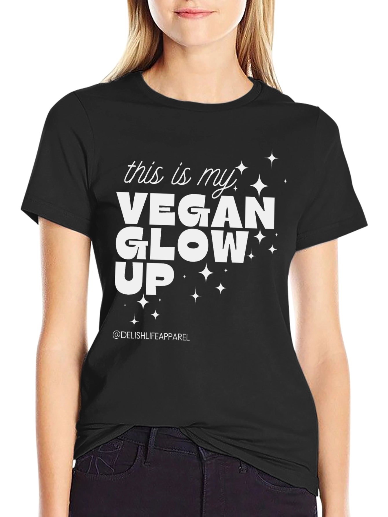 Vegan Glow Up T-Shirt - Black