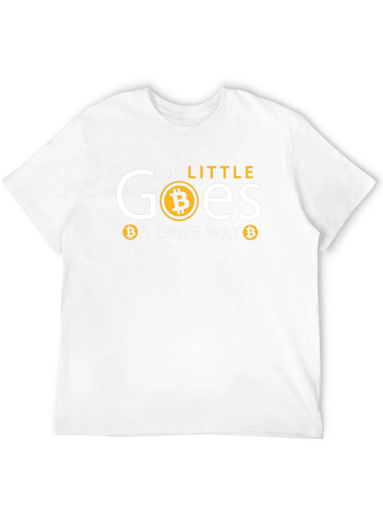 Bitcoin Goes a Long Way Black T-Shirt