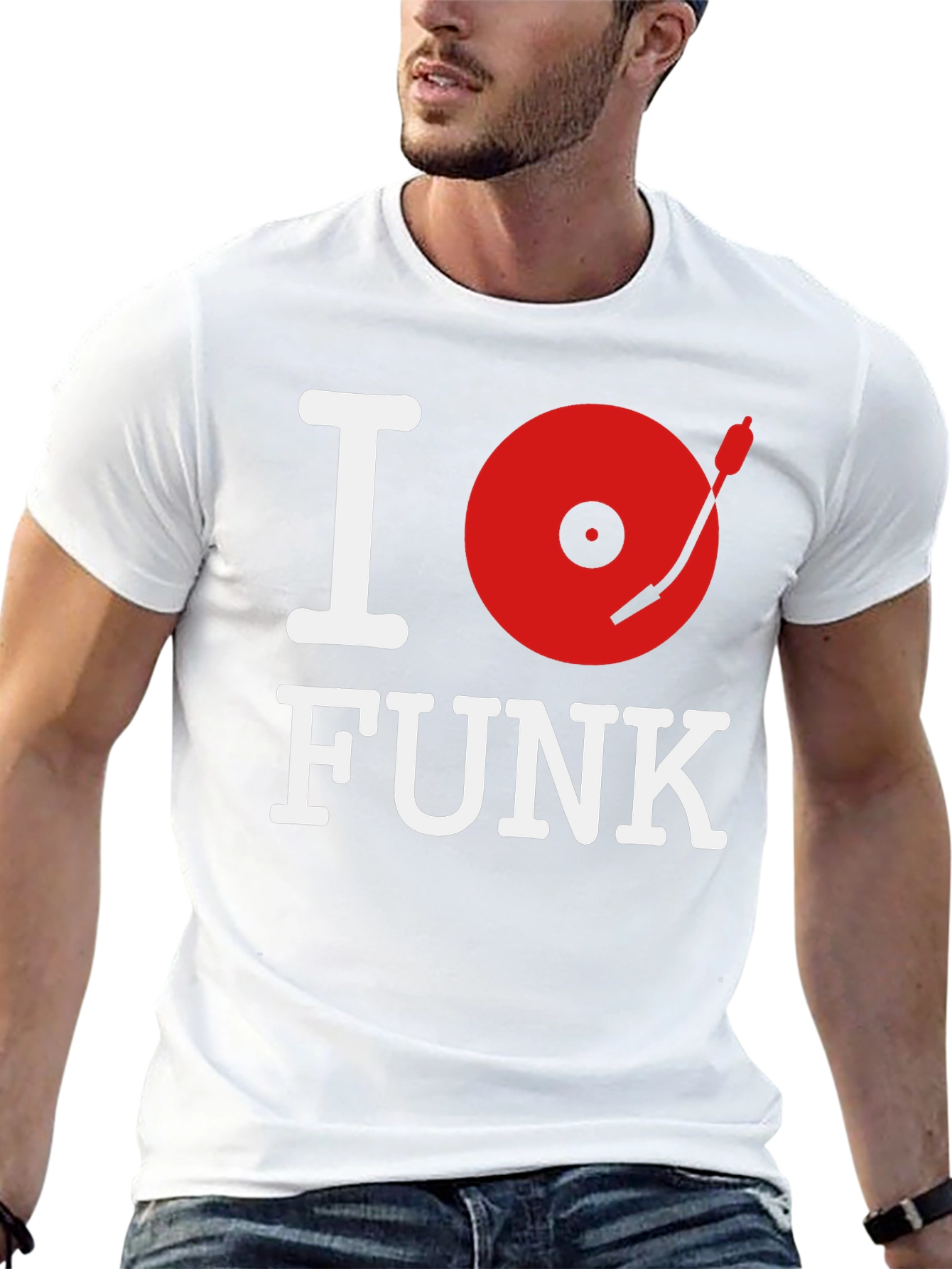 I Love Funk Graphic Tee - Retro Vinyl Design