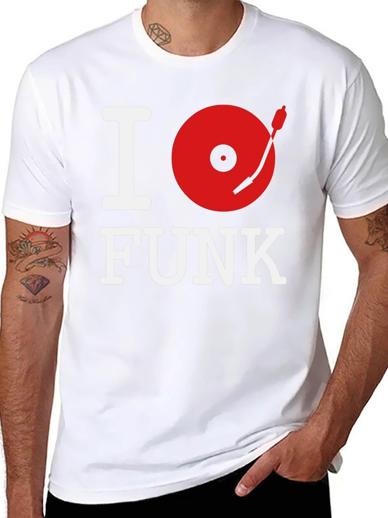 I Love Funk Graphic Tee - Retro Vinyl Design