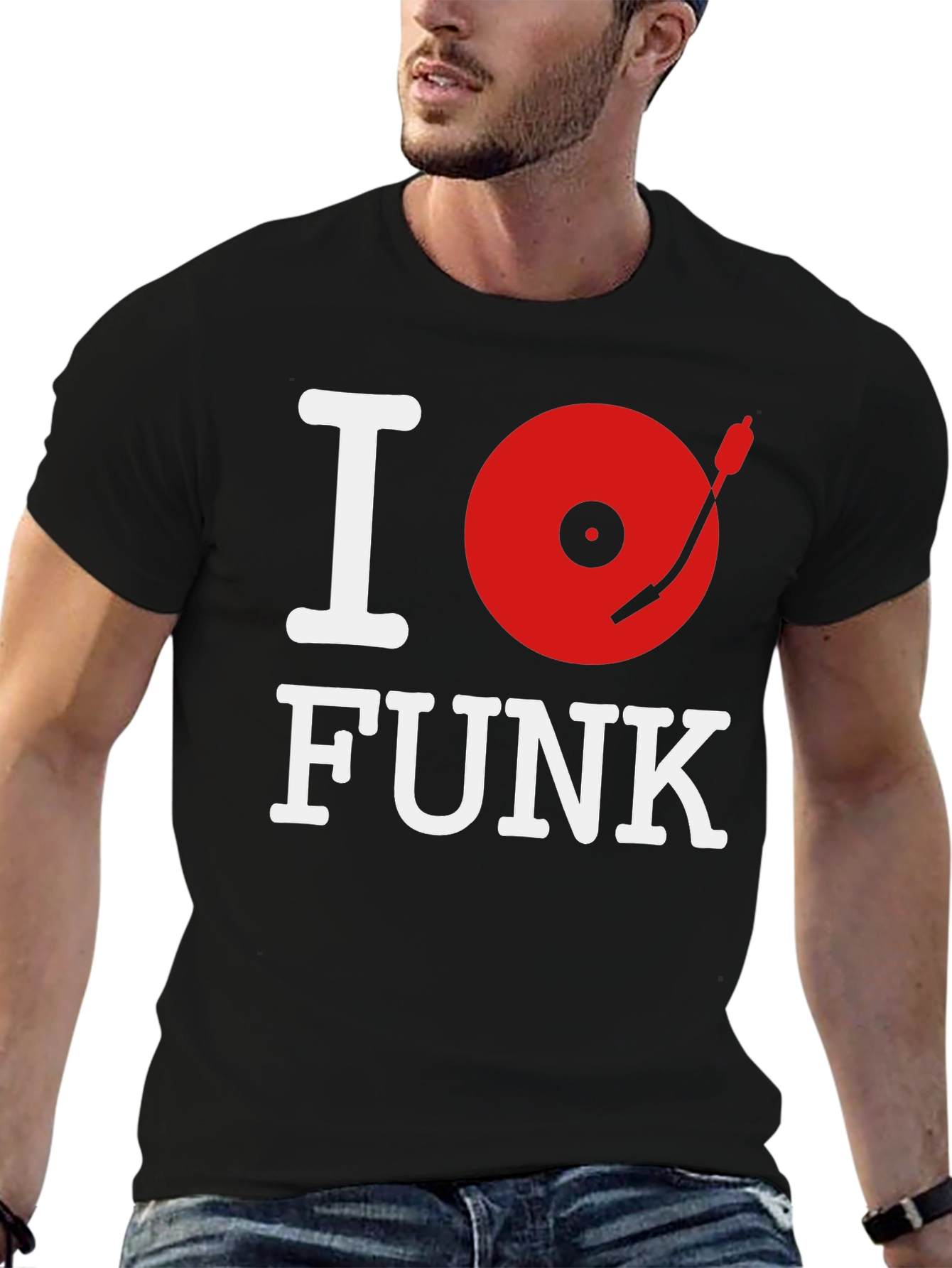 I Love Funk Graphic Tee - Retro Vinyl Design
