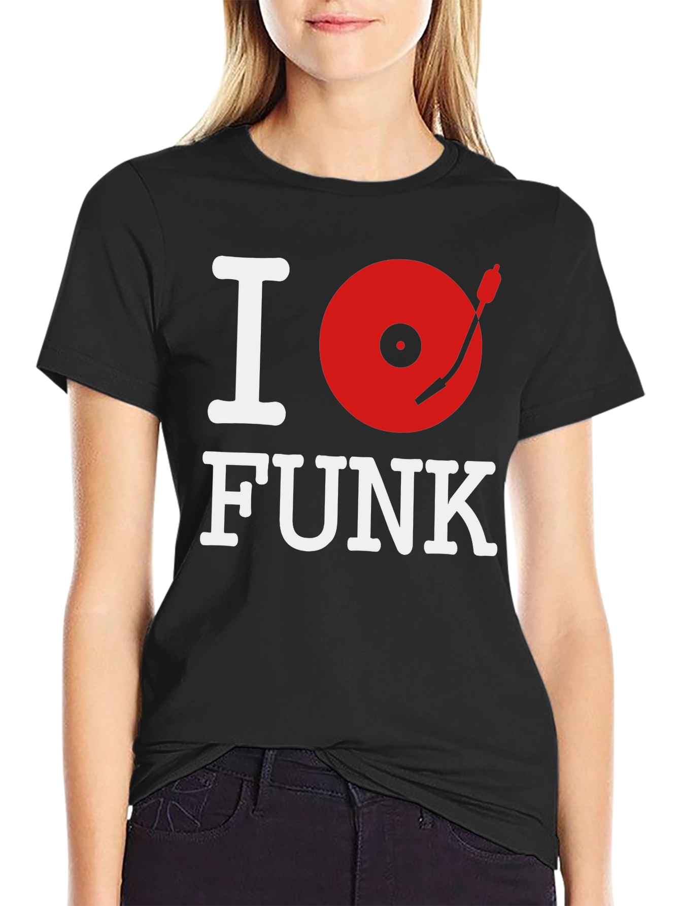 I Love Funk Graphic Tee - Retro Vinyl Design