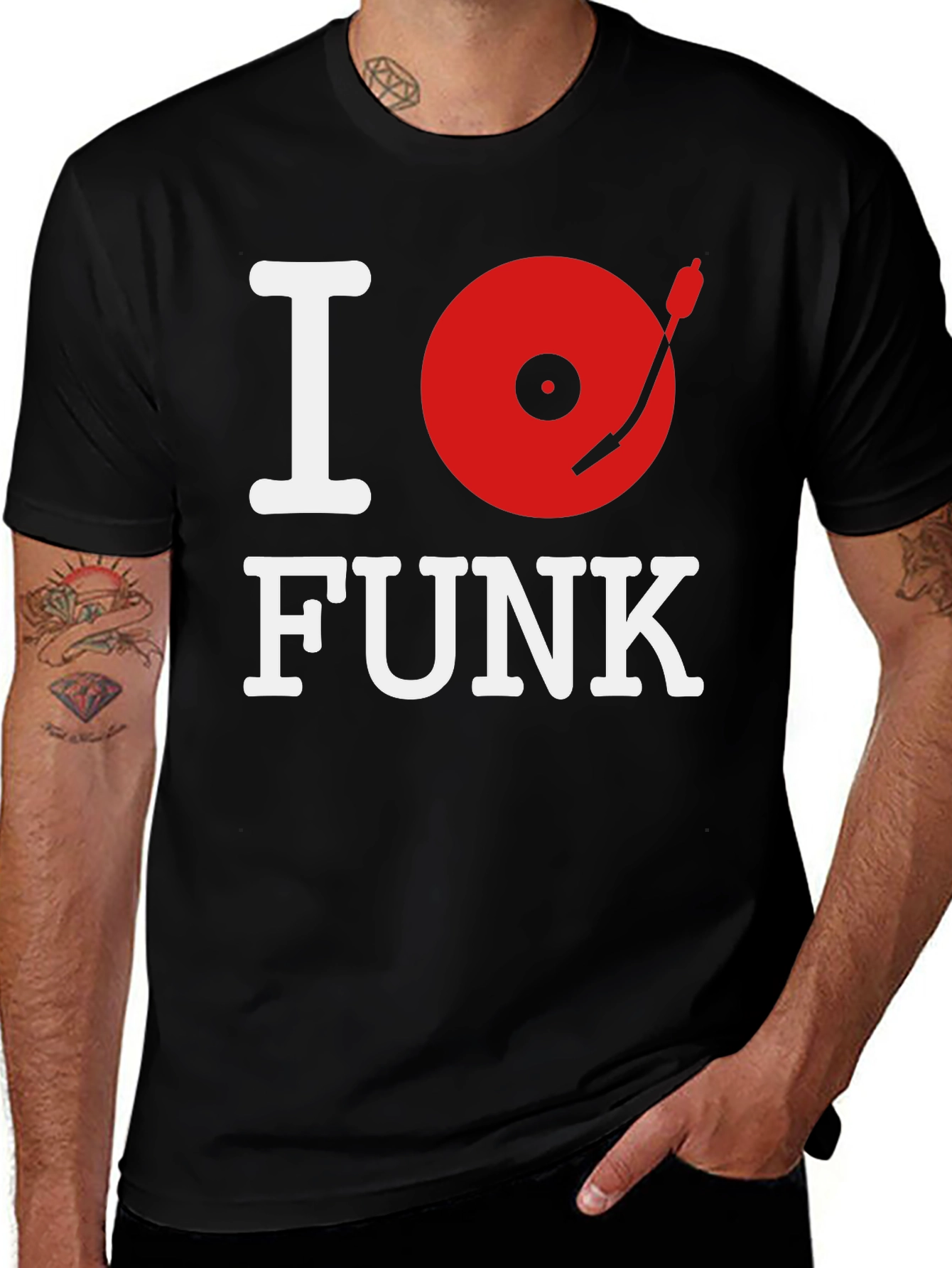 I Love Funk Graphic Tee - Retro Vinyl Design