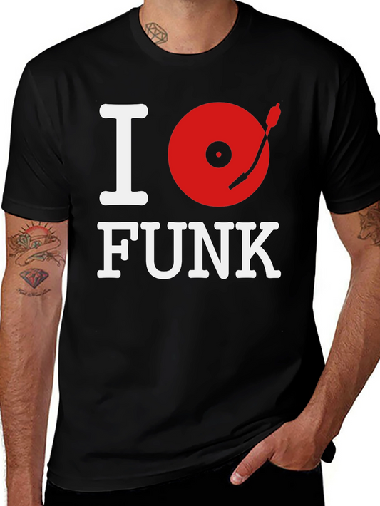 I Love Funk Graphic Tee - Retro Vinyl Design