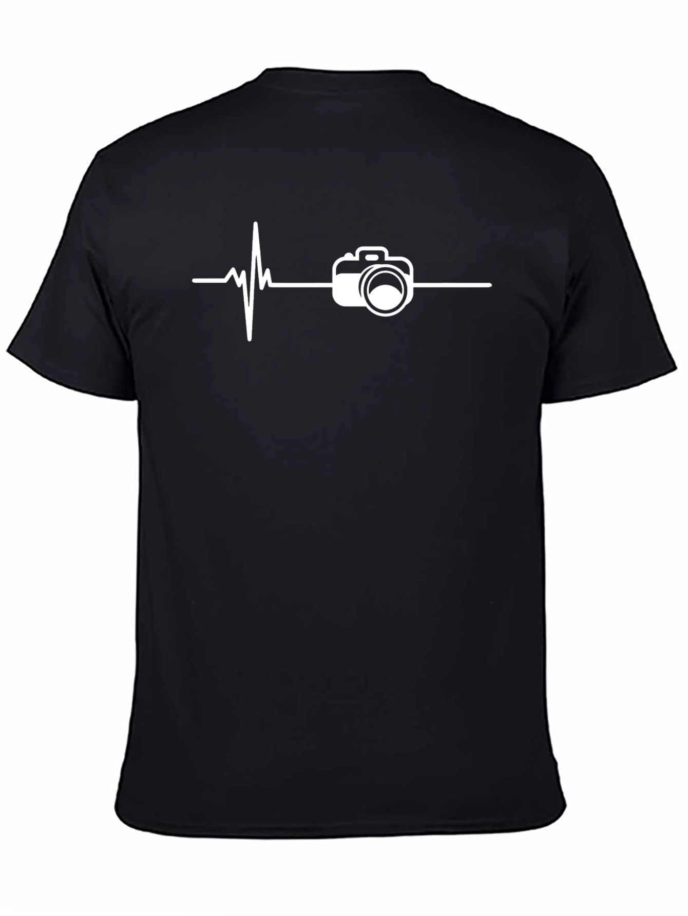 Photographer Heartbeat Graphic Tee - Black