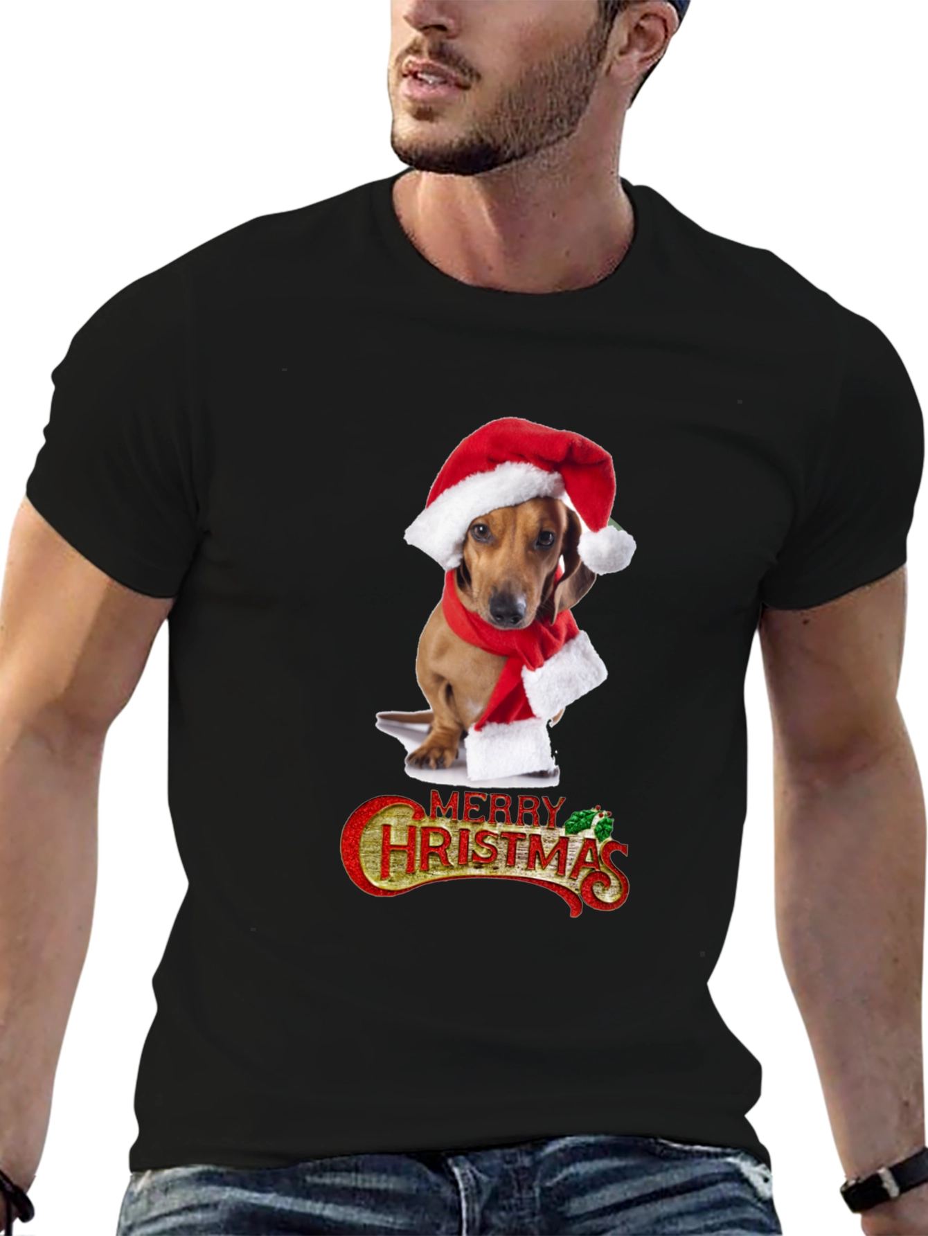 Festive Dachshund Christmas T-Shirt