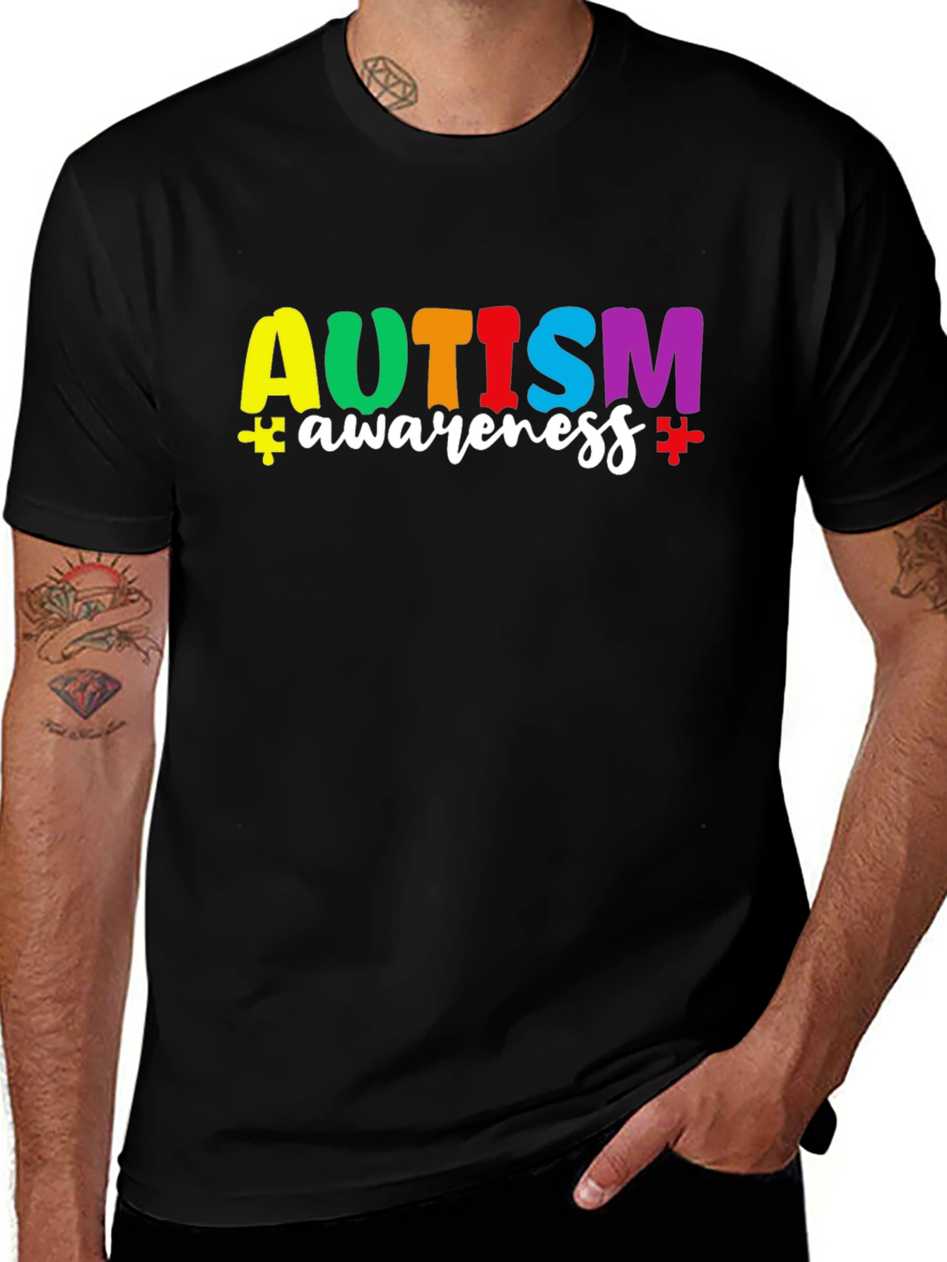 Autism Awareness Graphic Tee - Black