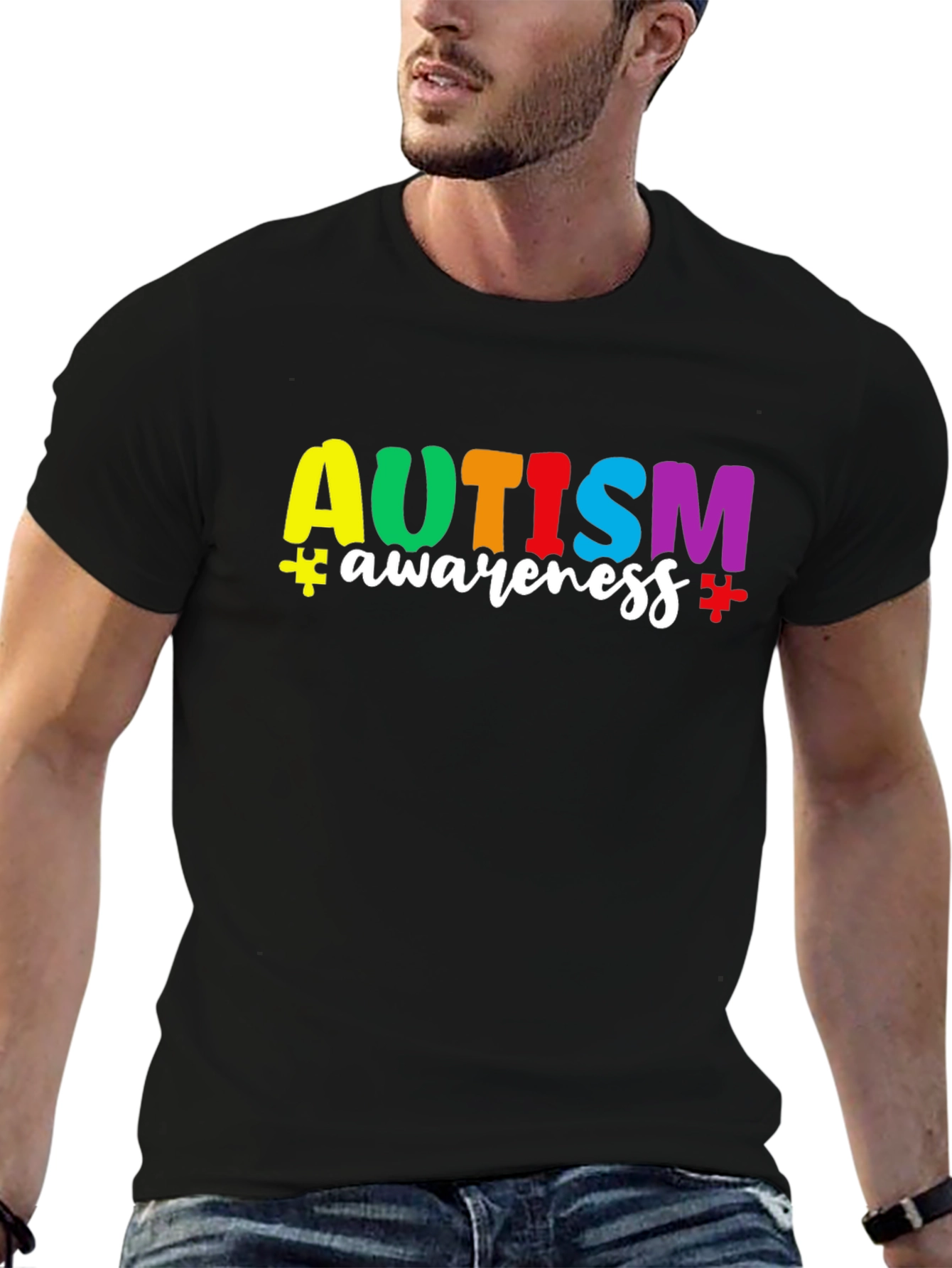Autism Awareness Graphic Tee - Black