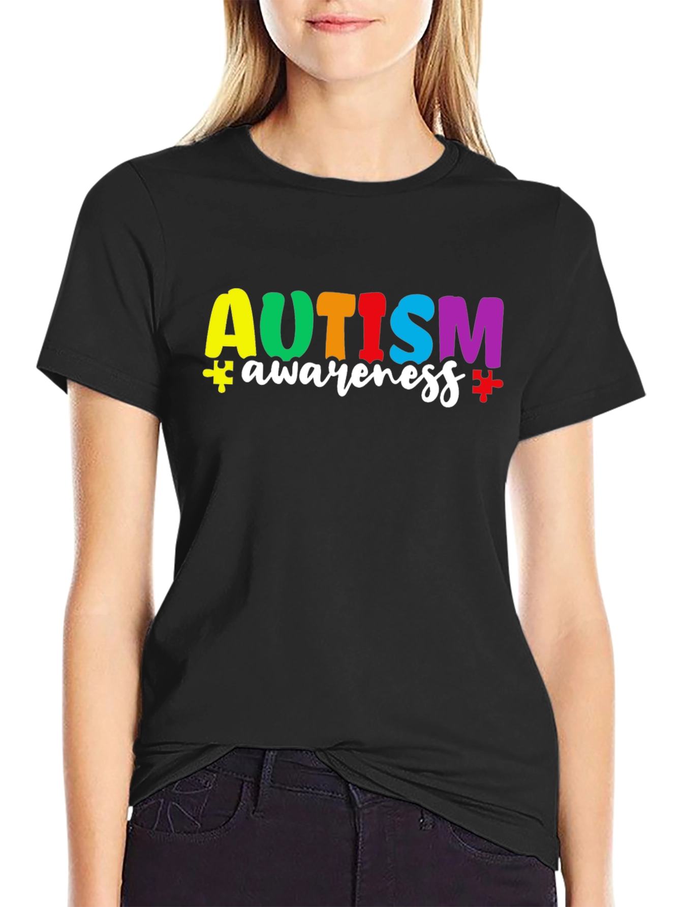 Autism Awareness Graphic Tee - Black