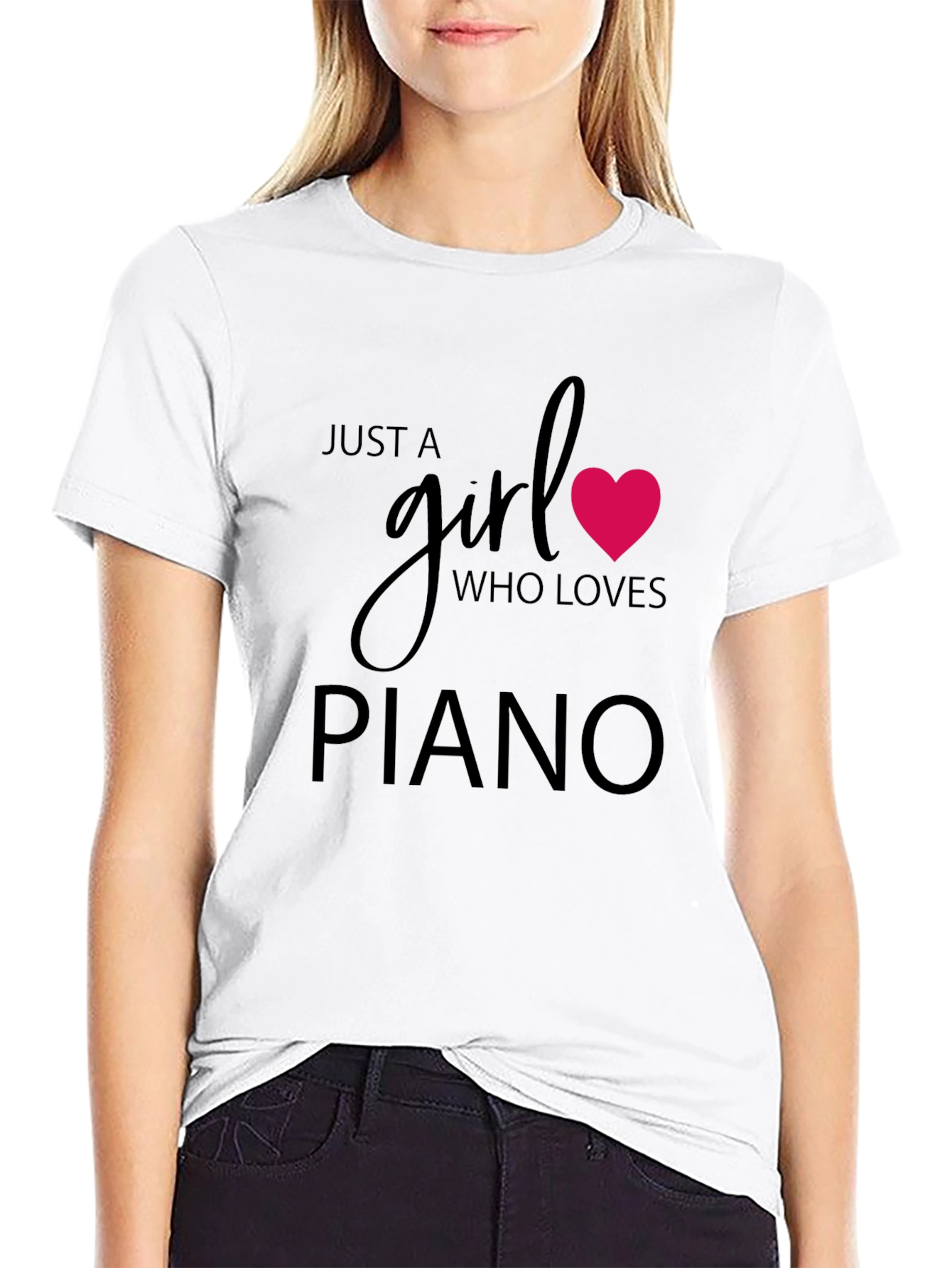 Just A Girl Who Loves Piano T-Shirt