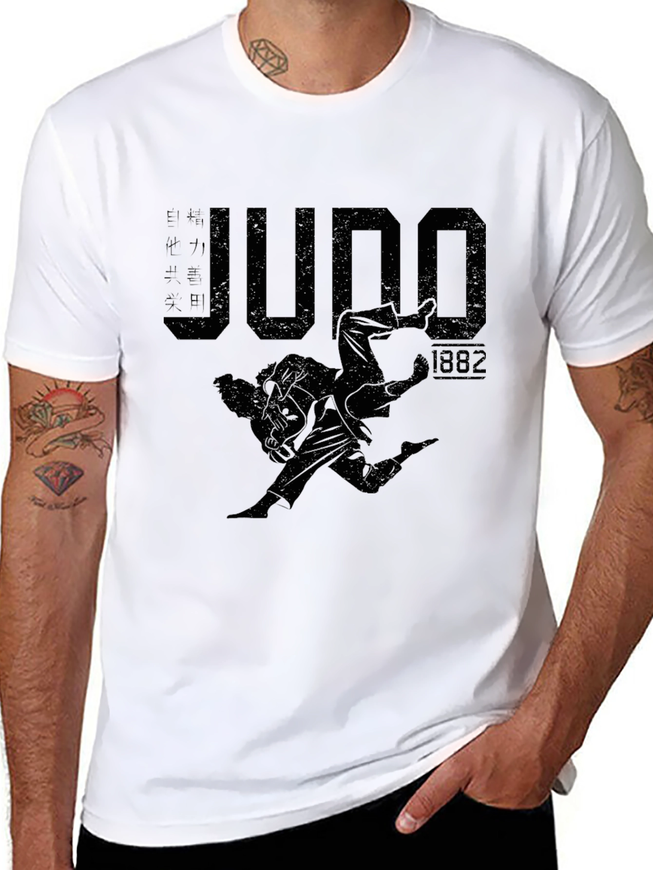 Judo Throw 1882 Black Graphic T-Shirt