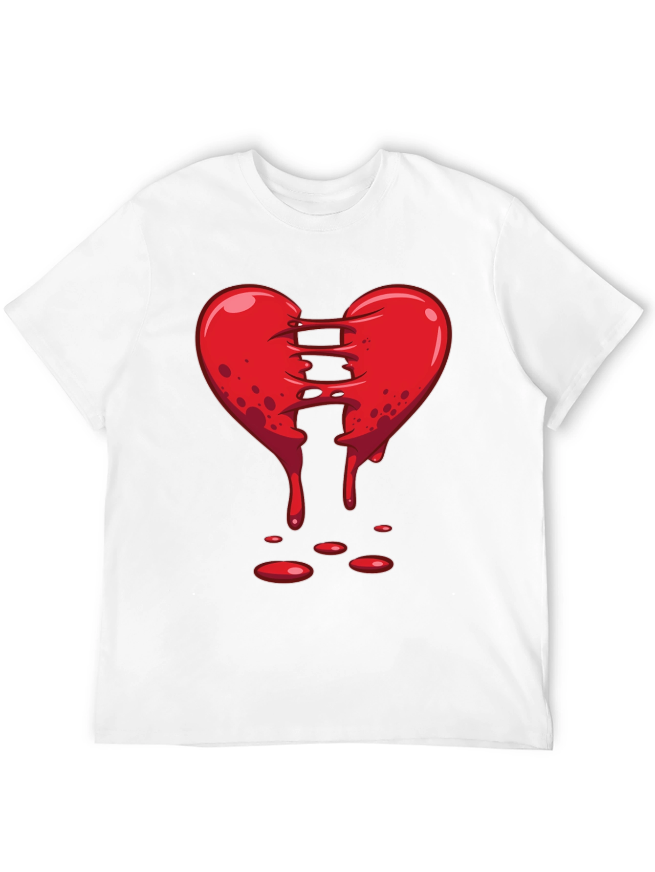 Bleeding Heart Graphic Black T-Shirt