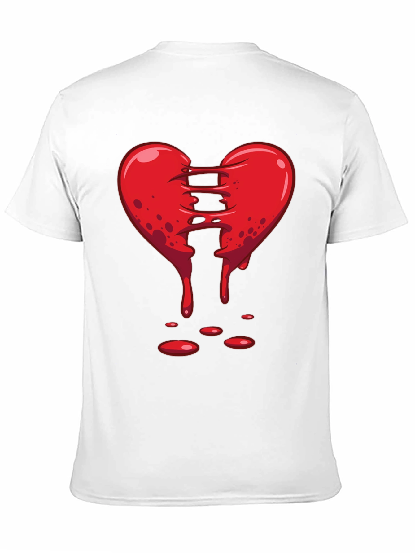 Bleeding Heart Graphic Black T-Shirt
