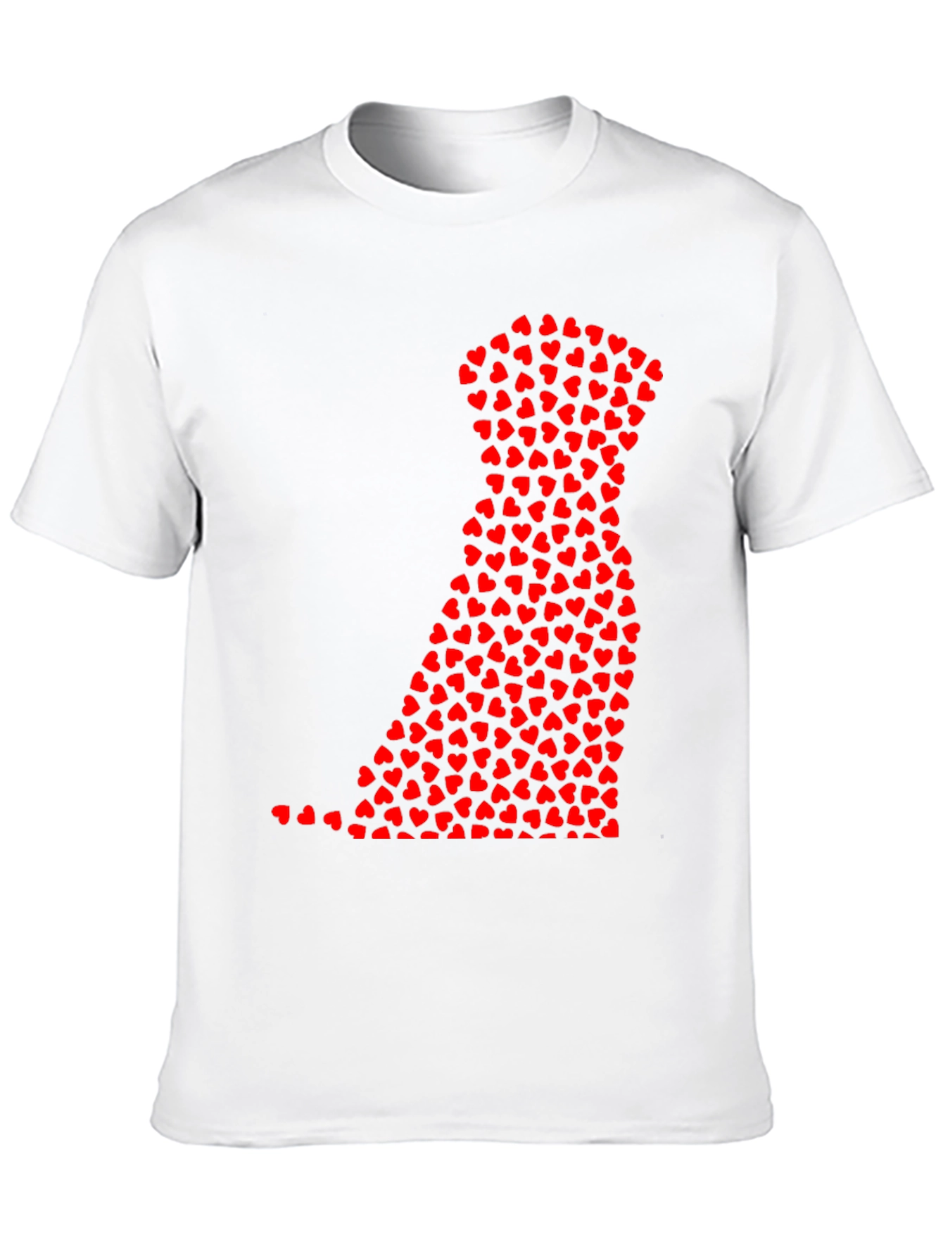 Heart Dog Black T-Shirt - Cute Valentines Day Gift