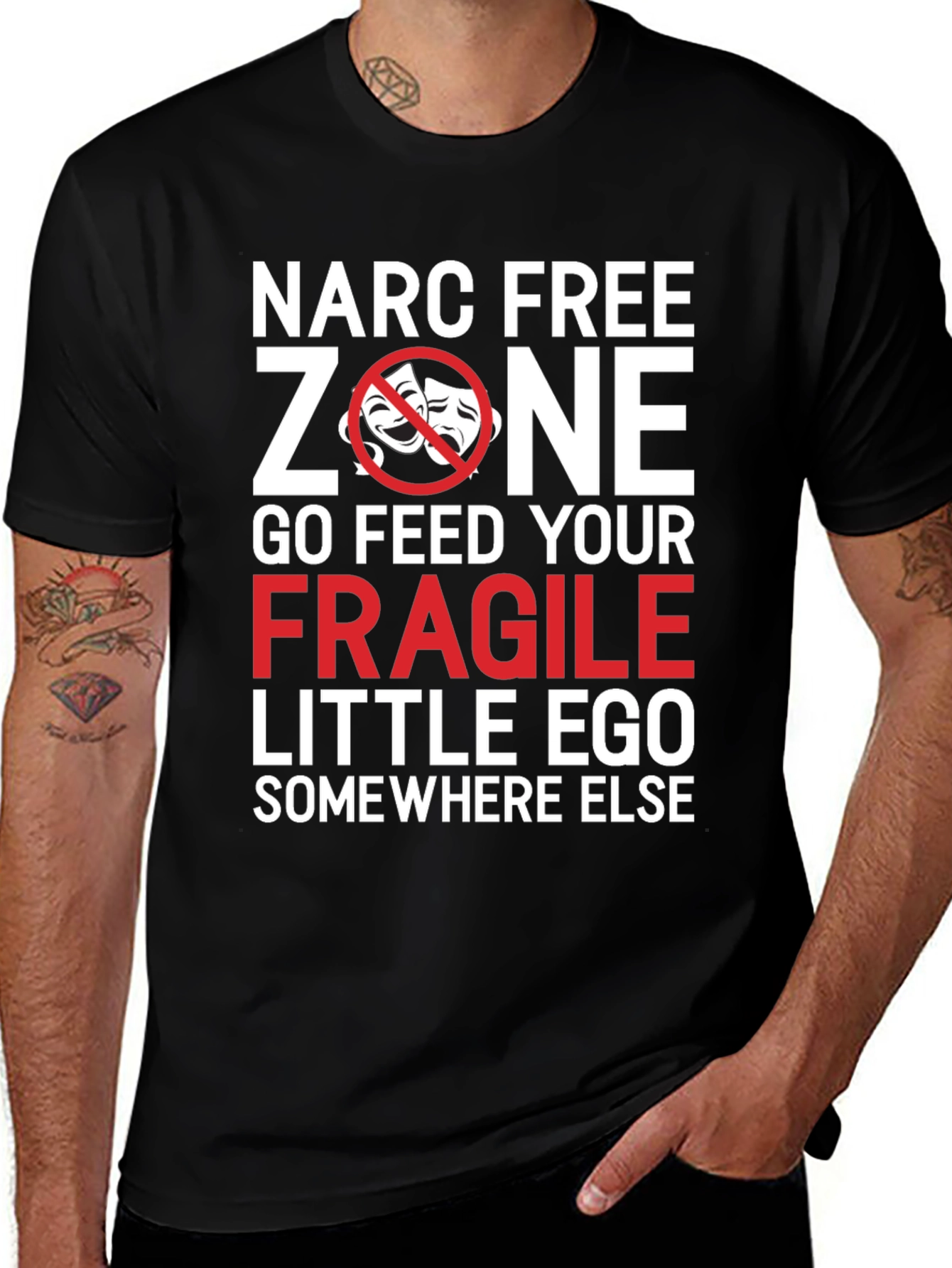 Narc Free Zone T-Shirt - Sarcastic Graphic Tee