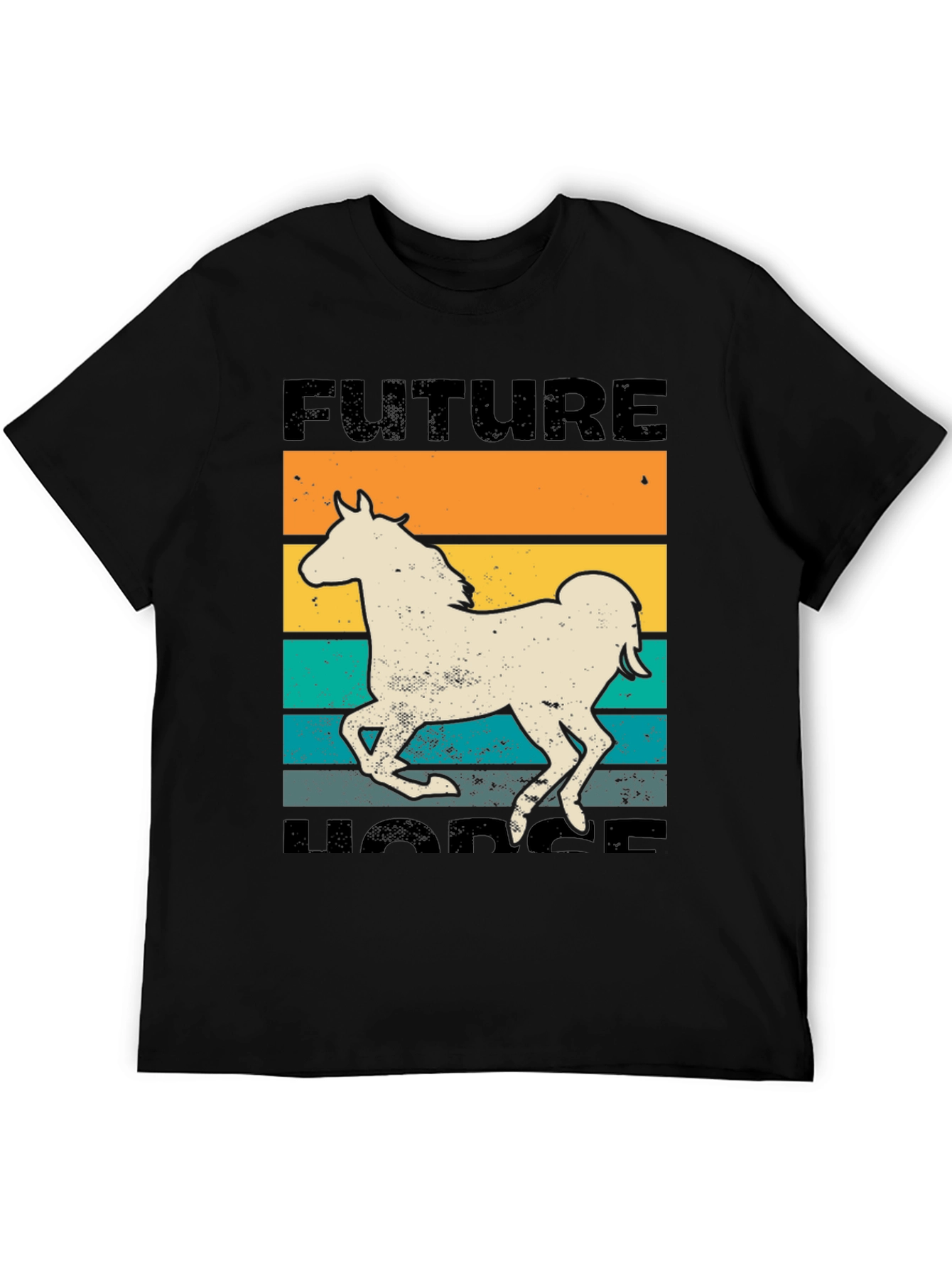 Future Horse T-Shirt - Retro Equestrian Design