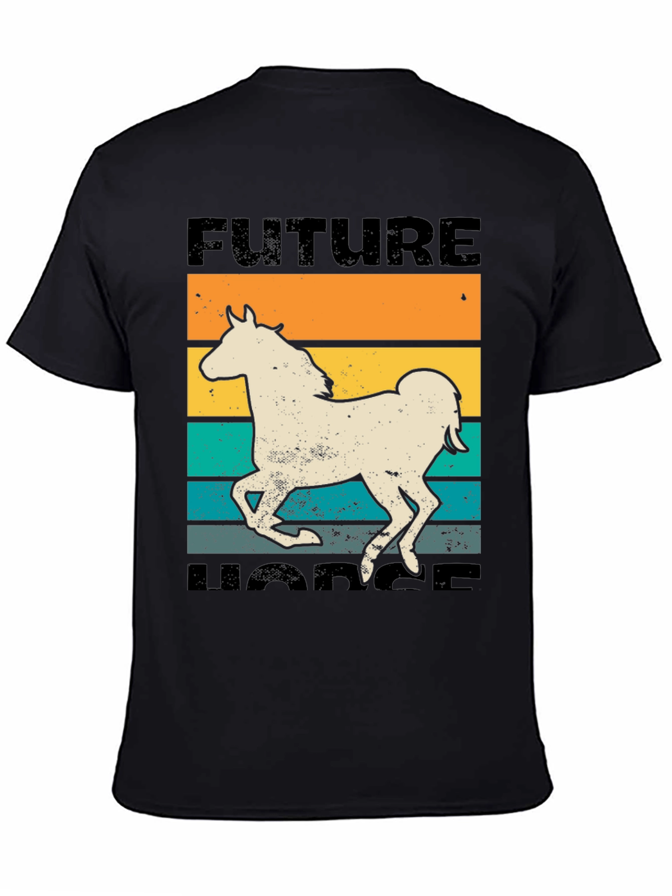 Future Horse T-Shirt - Retro Equestrian Design