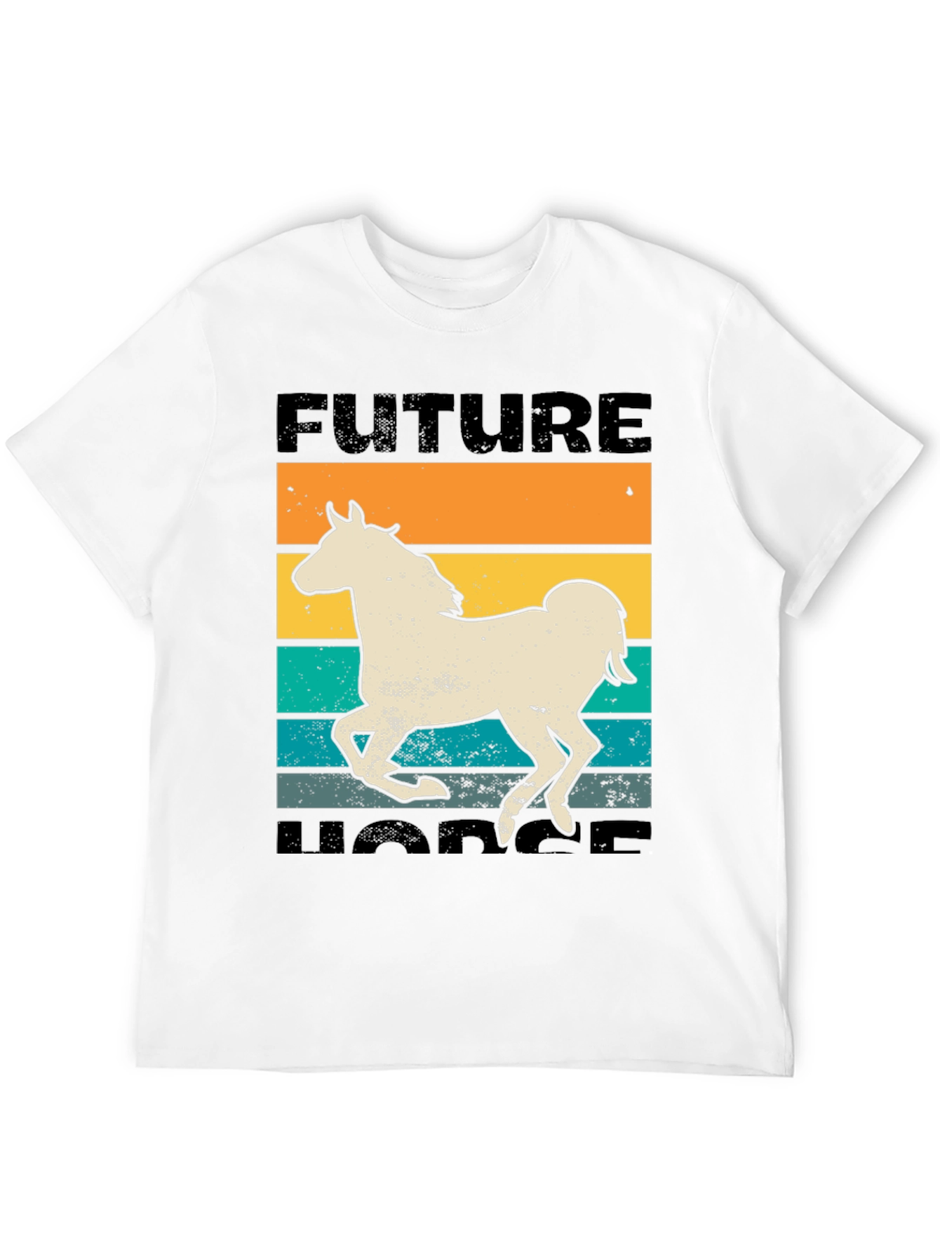 Future Horse T-Shirt - Retro Equestrian Design