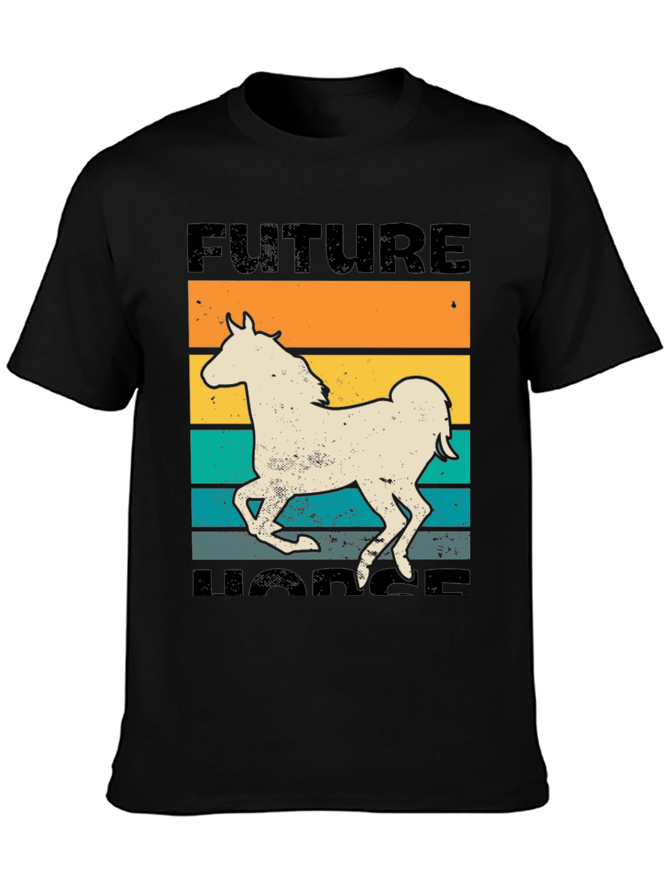 Future Horse T-Shirt - Retro Equestrian Design