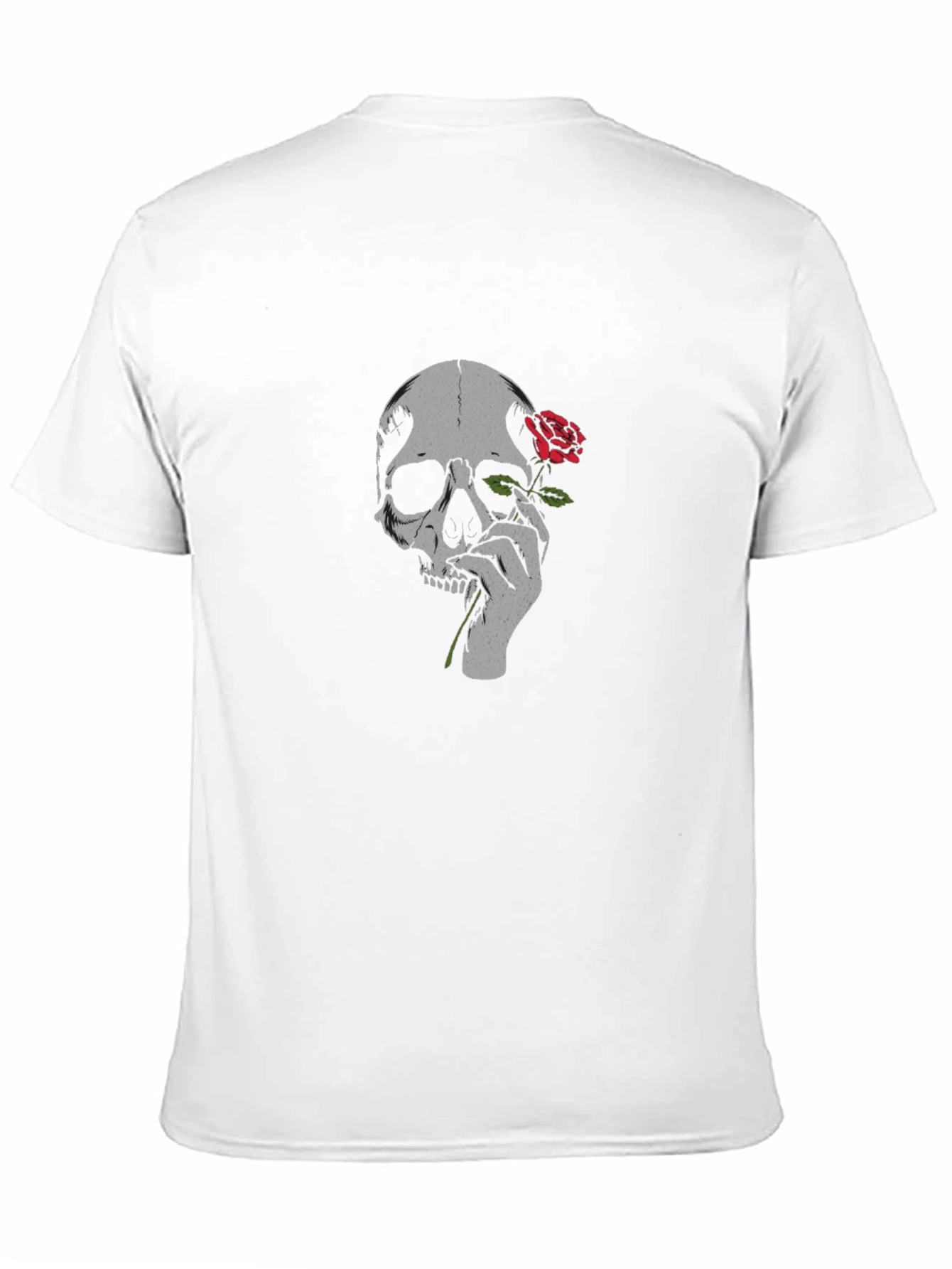 Skull & Rose Graphic T-Shirt - Gothic Style