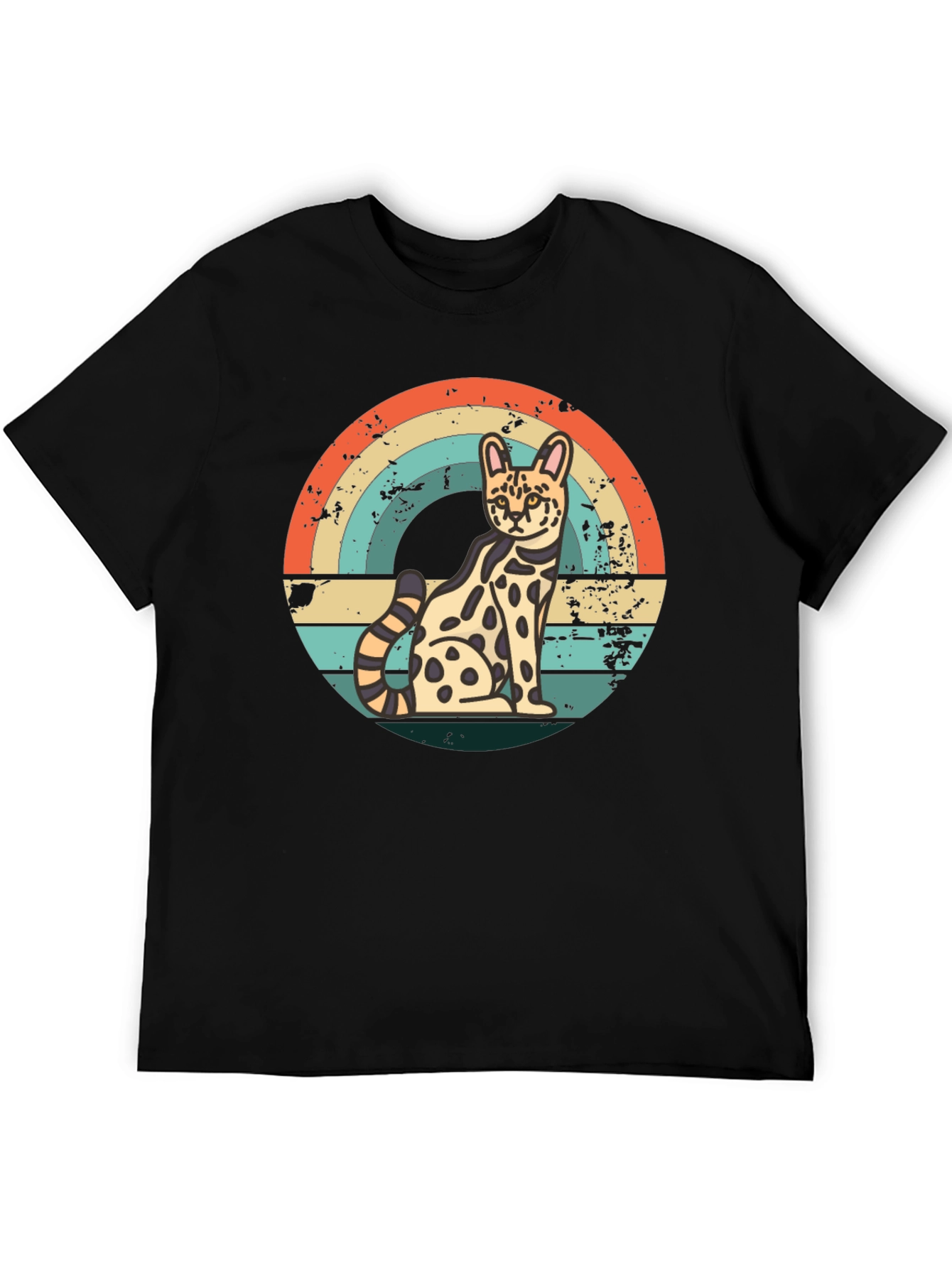 Retro Serval Cat T-Shirt