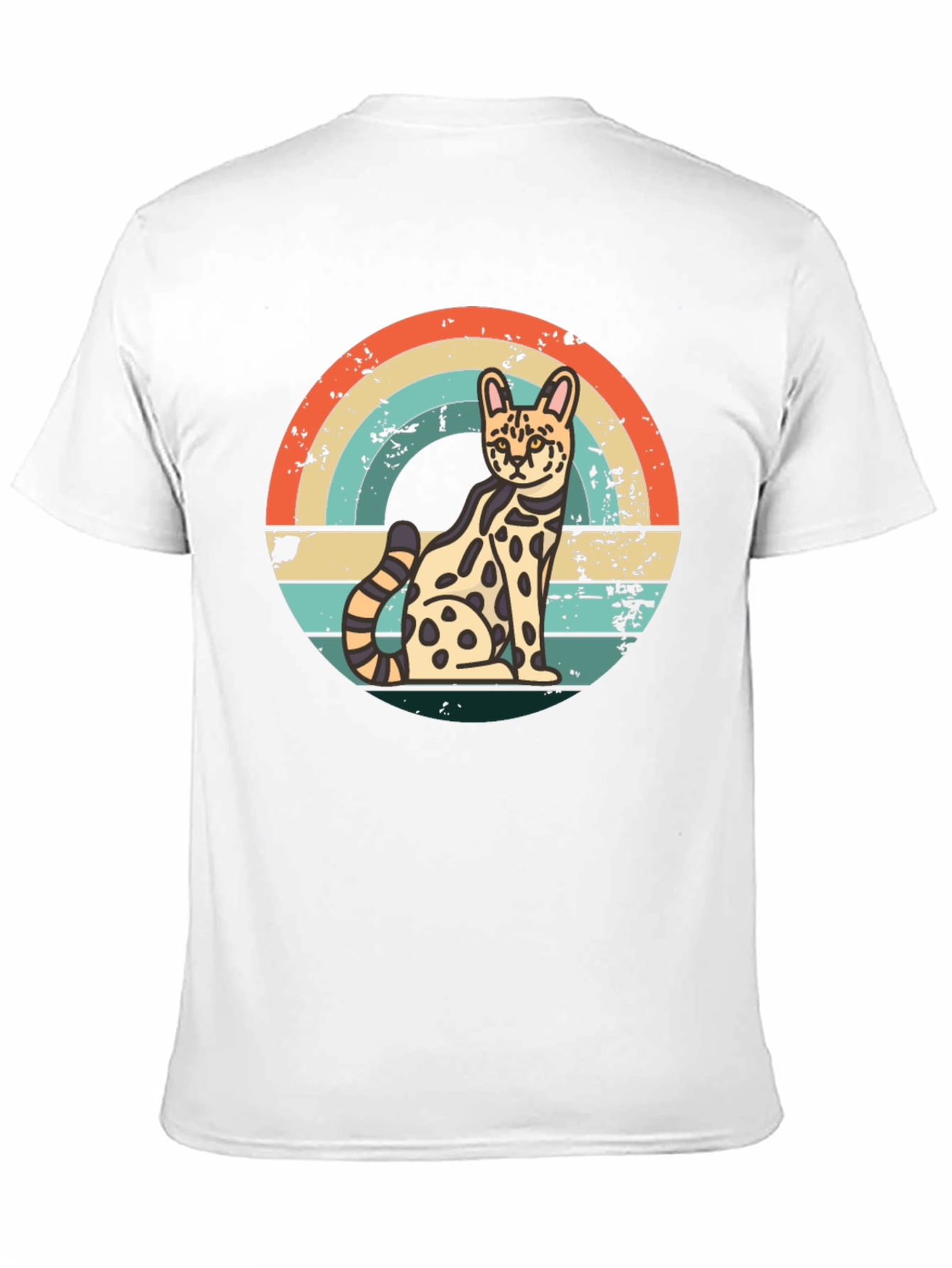 Retro Serval Cat T-Shirt