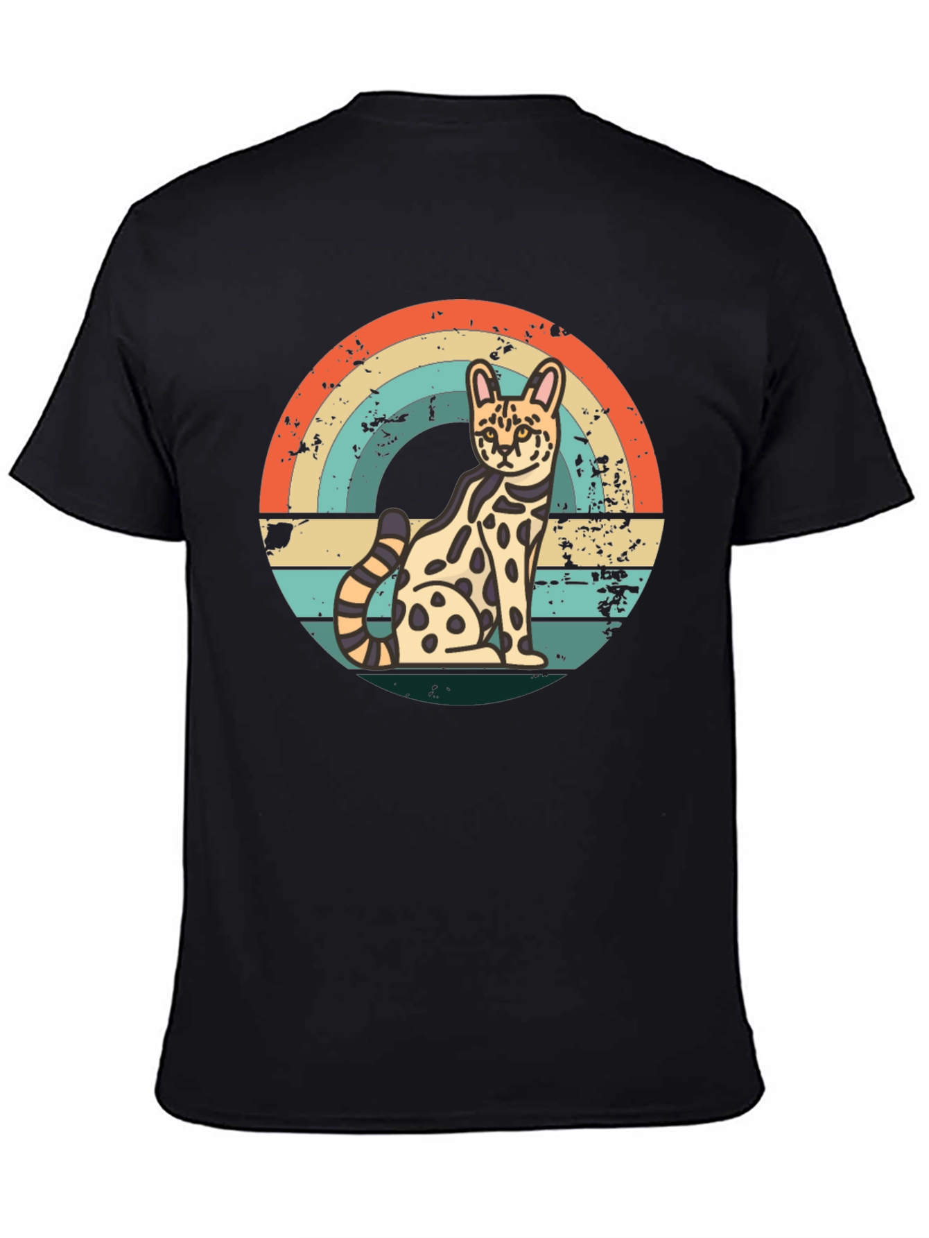 Retro Serval Cat T-Shirt