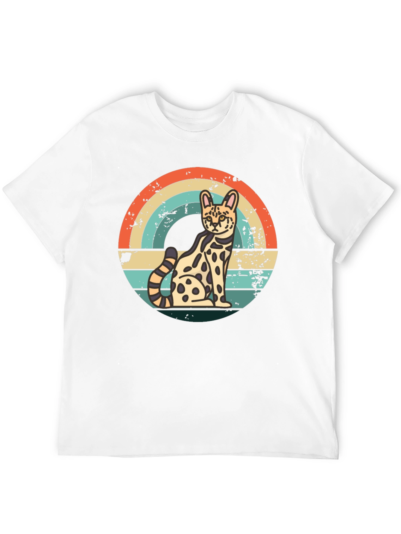 Retro Serval Cat T-Shirt