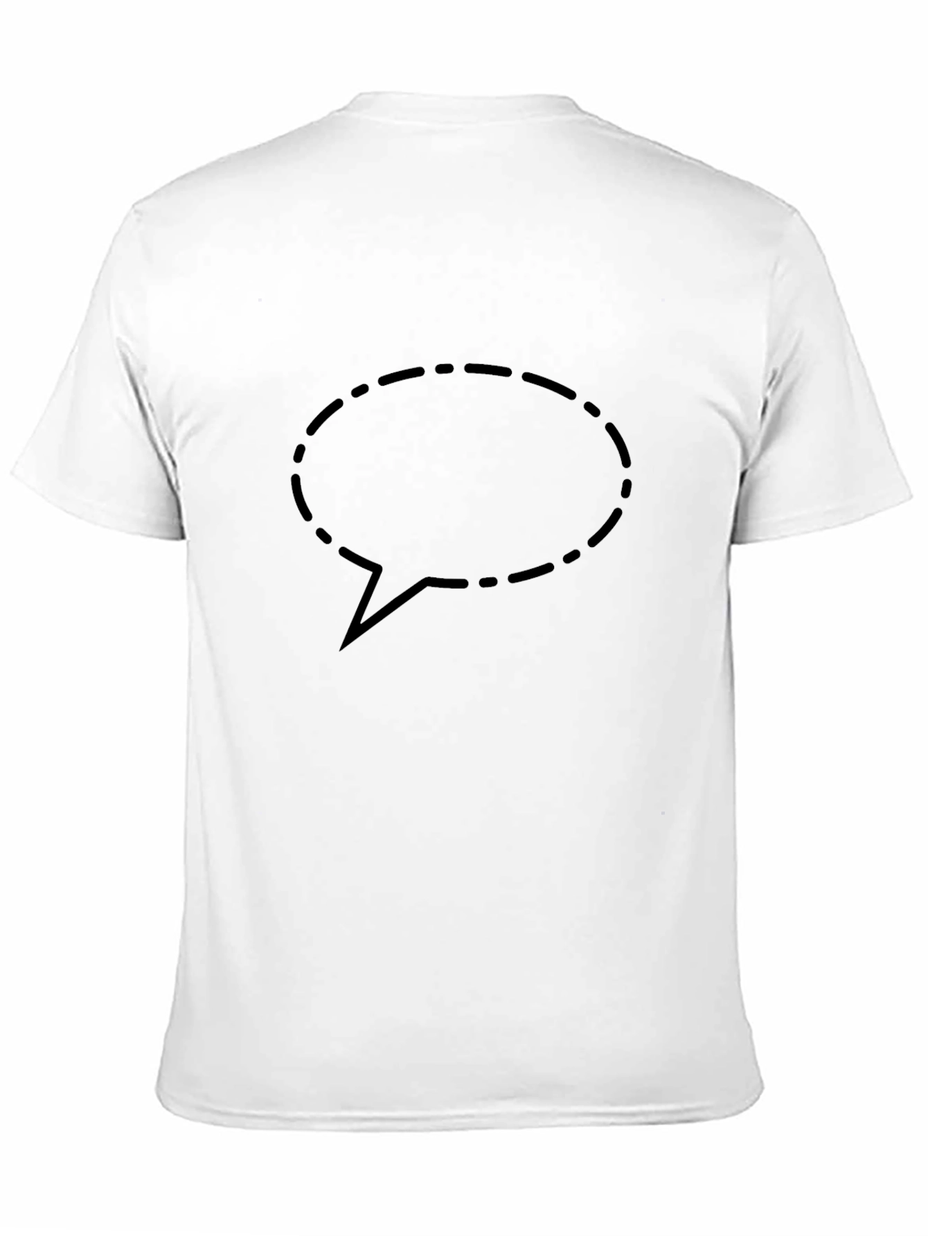 Black T-Shirt with Speech Bubble Graphic