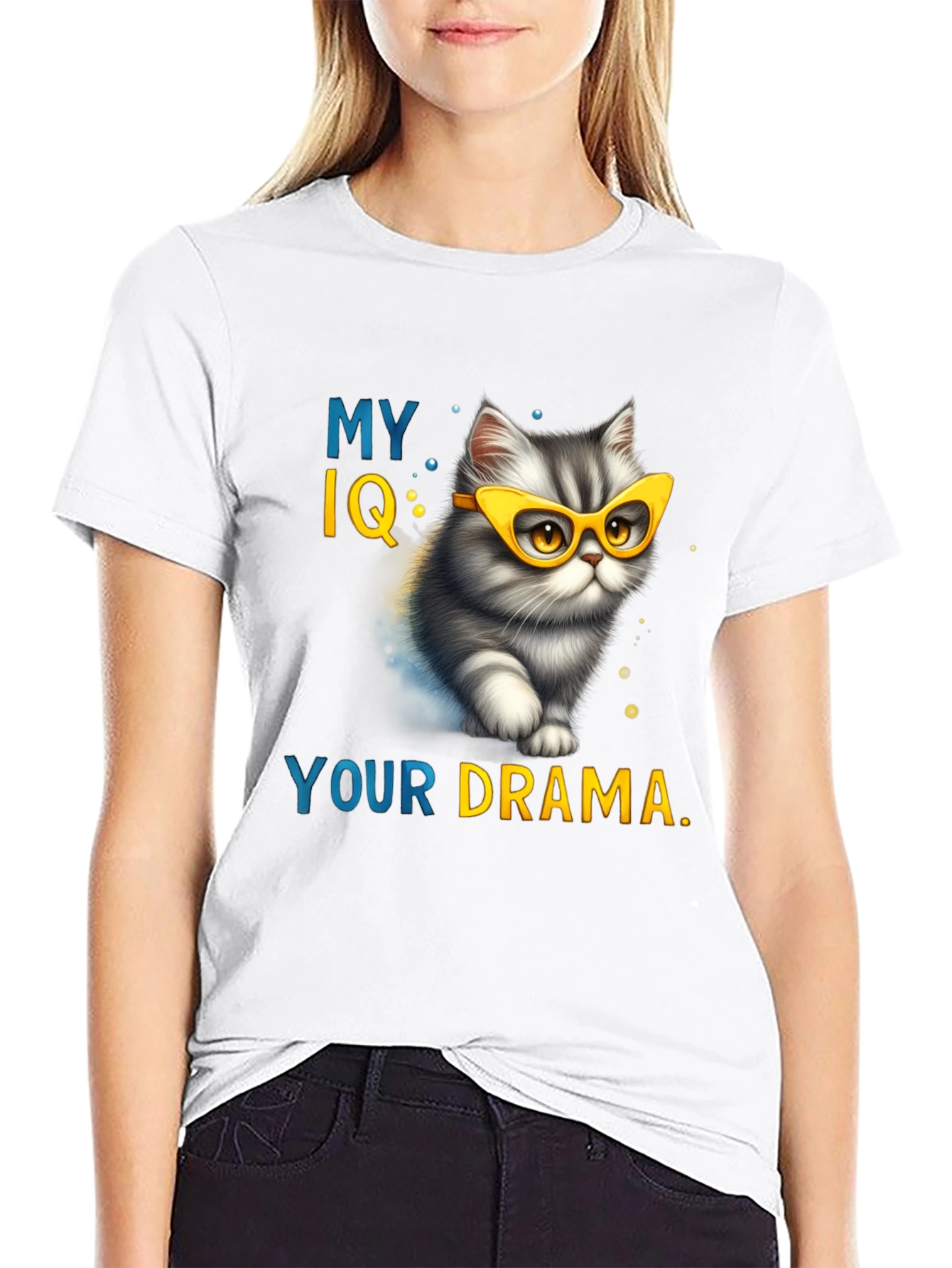My IQ Your Drama T-Shirt - Cat Lover Tee