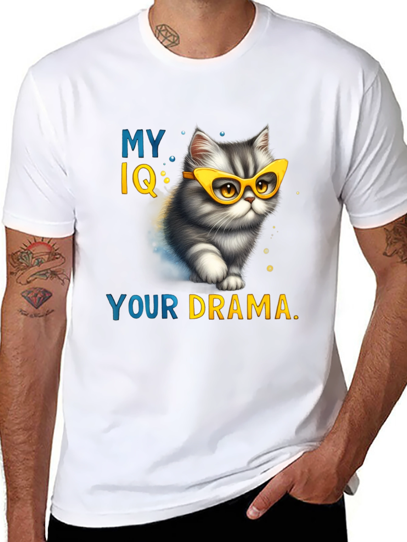 My IQ Your Drama T-Shirt - Cat Lover Tee
