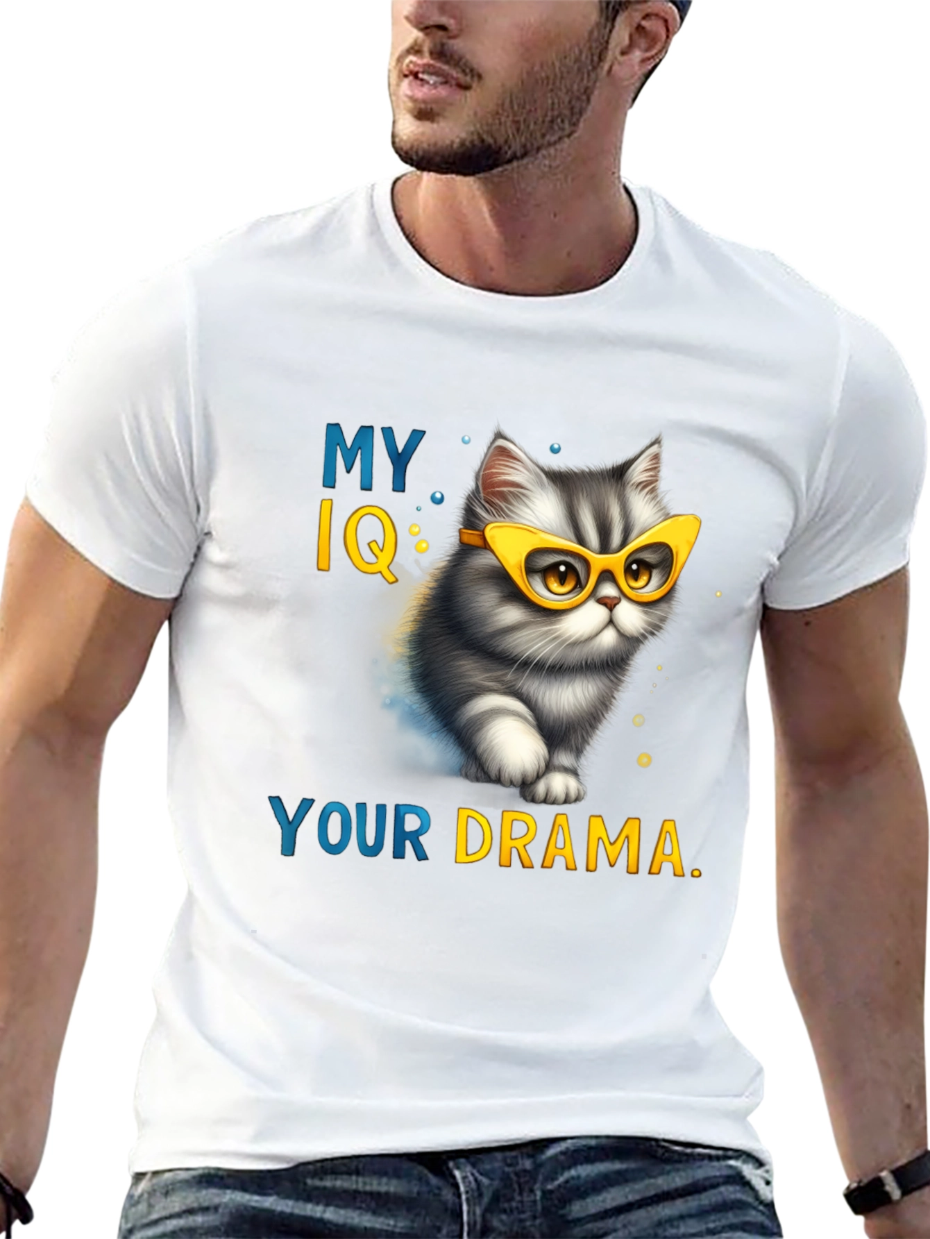 My IQ Your Drama T-Shirt - Cat Lover Tee