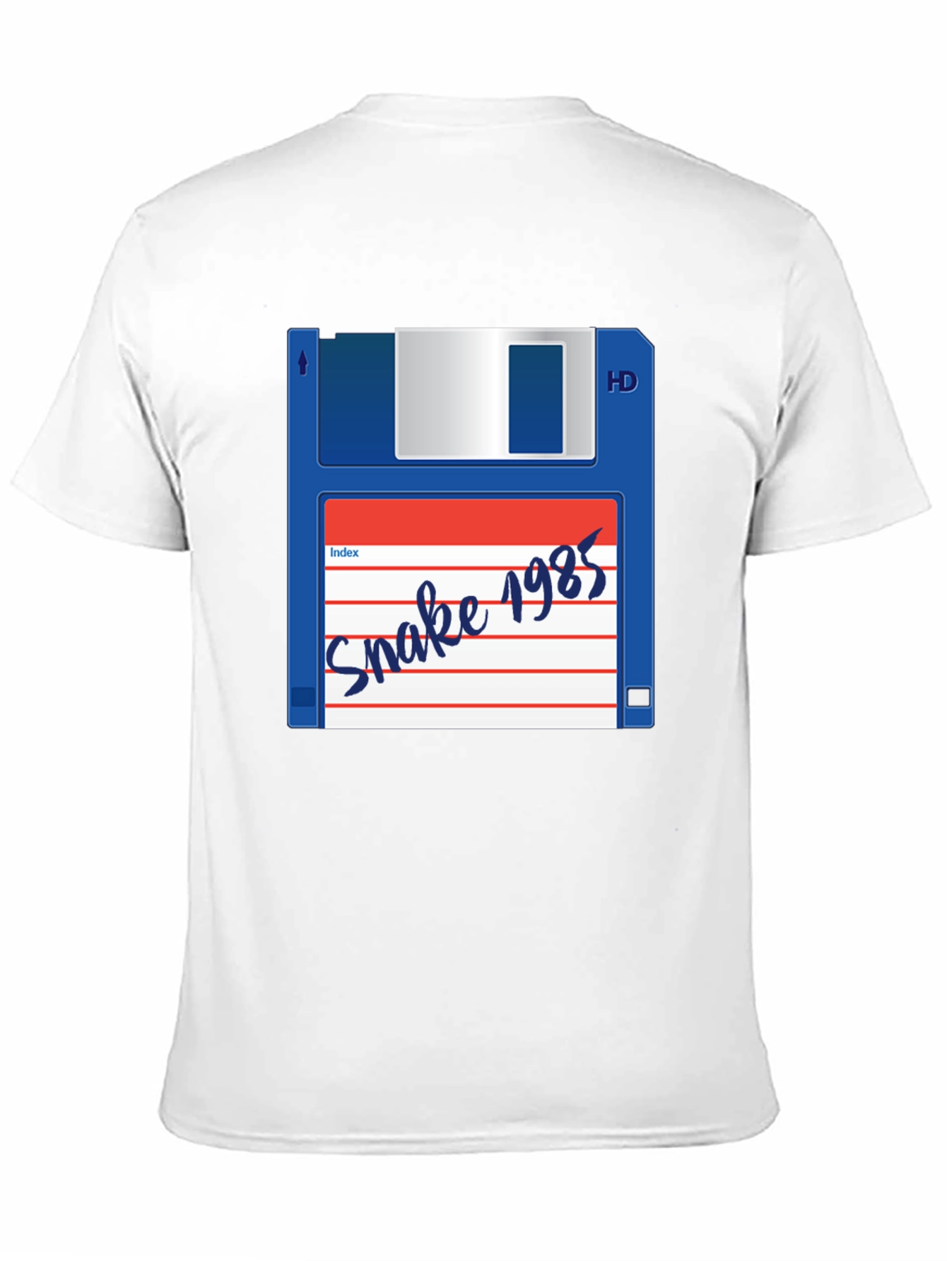 Retro Snake 1985 Floppy Disk Black T-Shirt