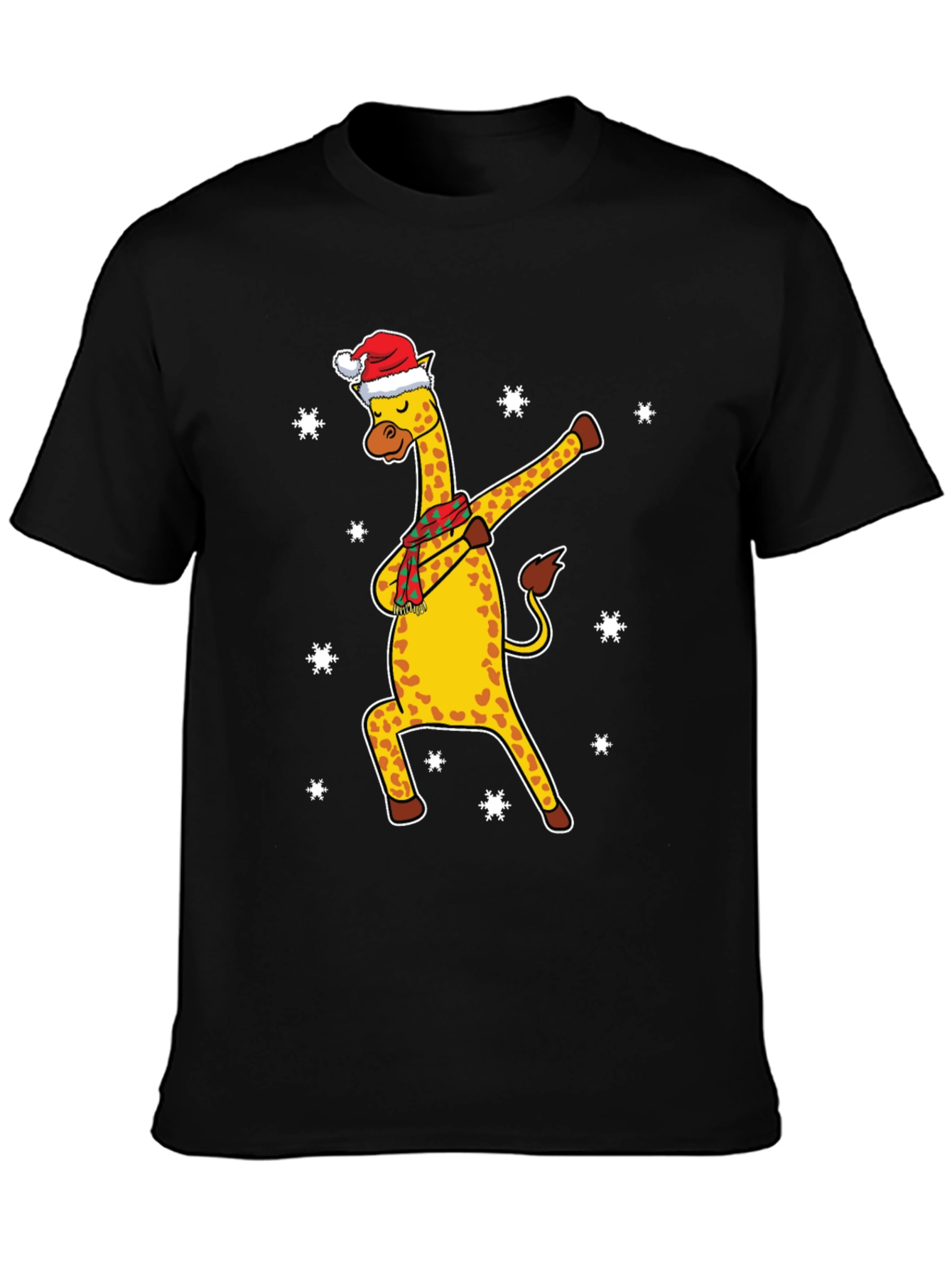 Christmas Giraffe Dabbing T-Shirt