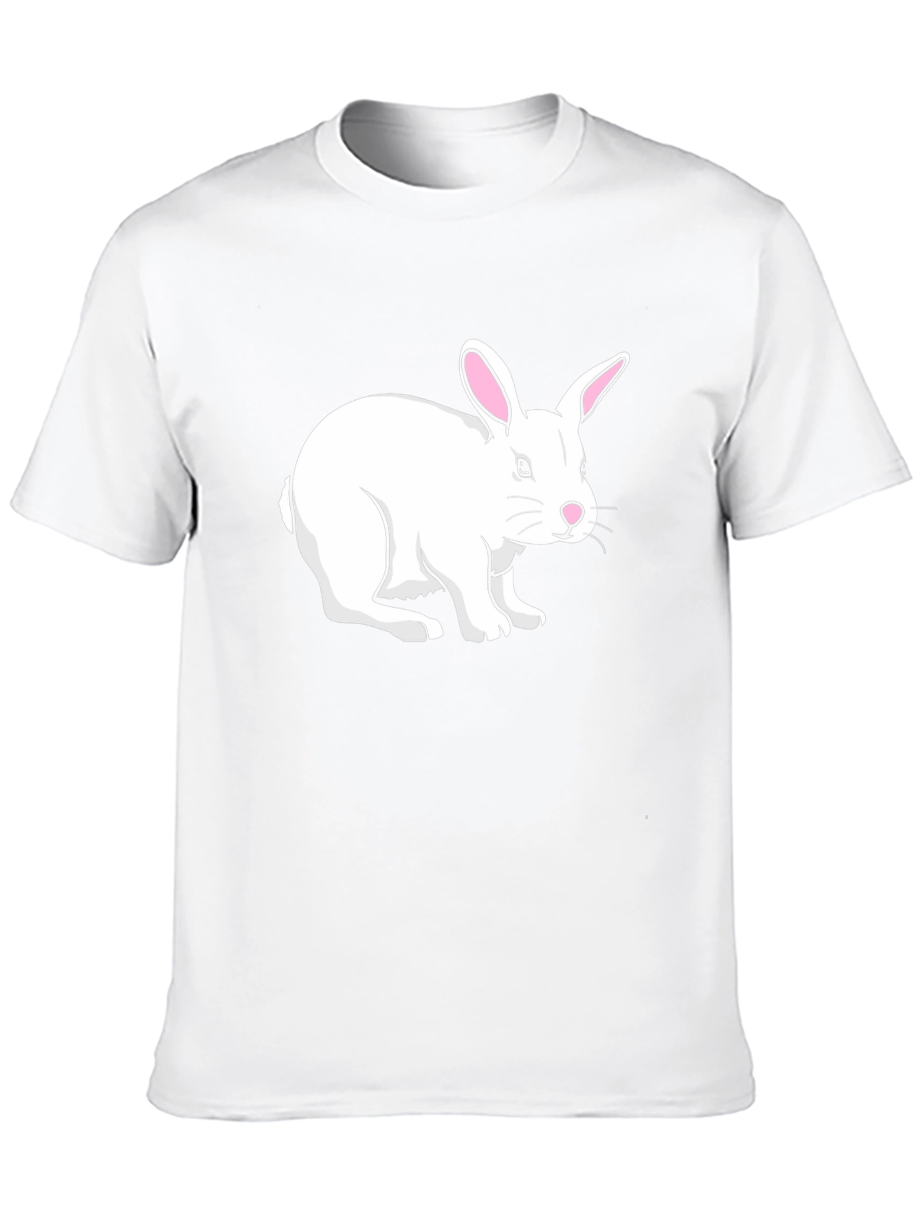 Bunny Graphic Tee - Black Cotton T-Shirt