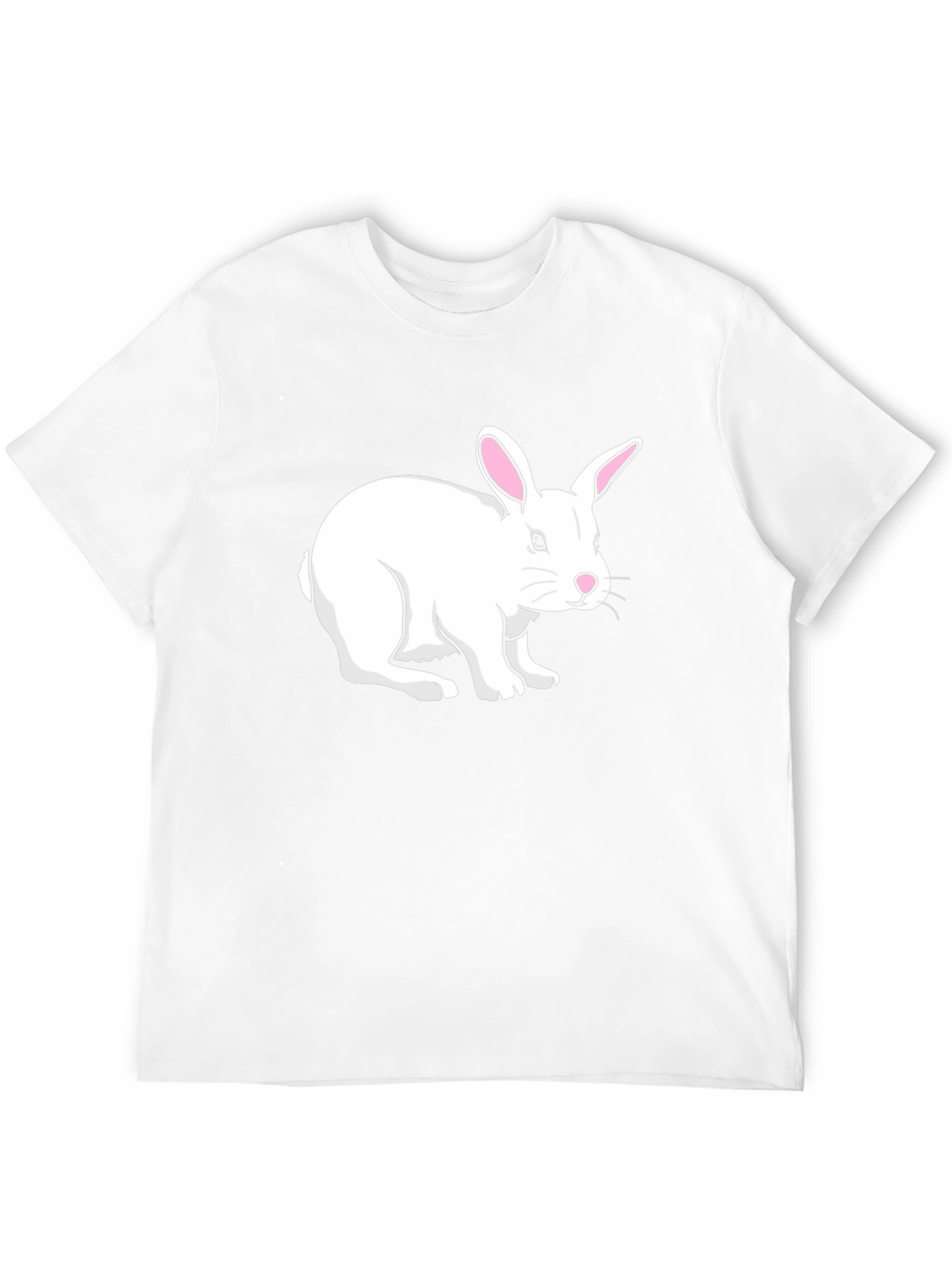 Bunny Graphic Tee - Black Cotton T-Shirt