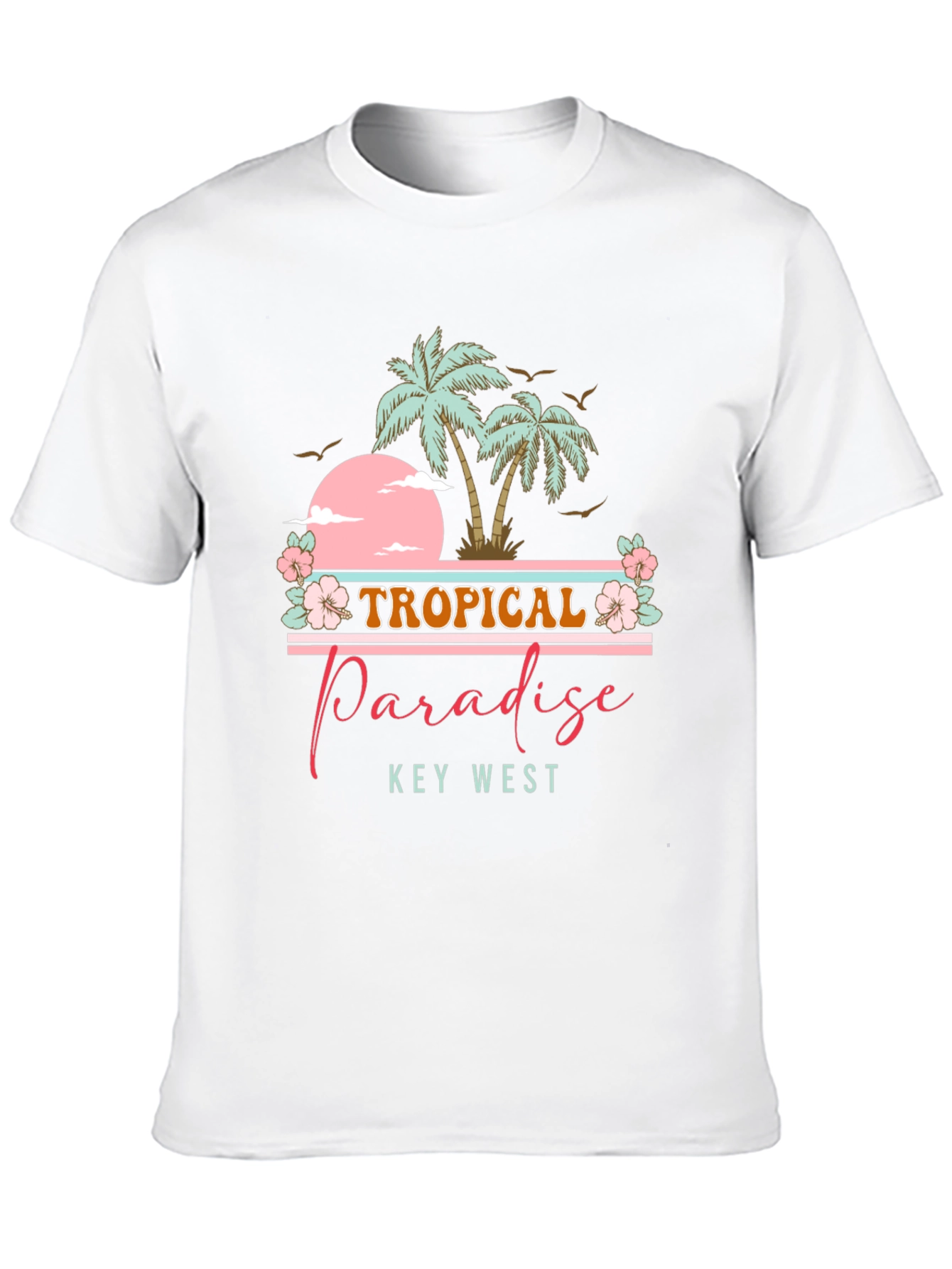 Tropical Paradise Tee - Key West Palm Tree Shirt