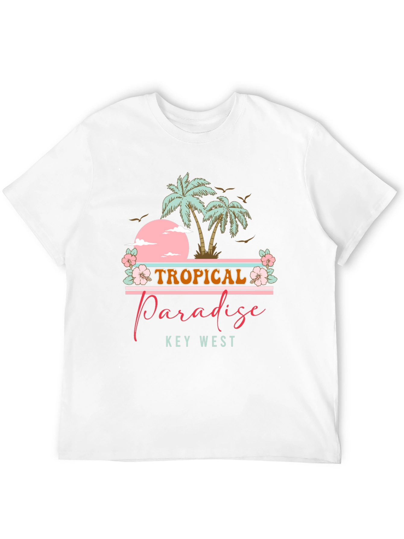 Tropical Paradise Tee - Key West Palm Tree Shirt
