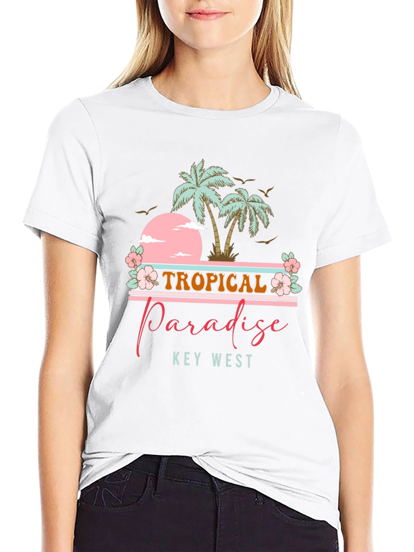 Tropical Paradise Tee - Key West Palm Tree Shirt