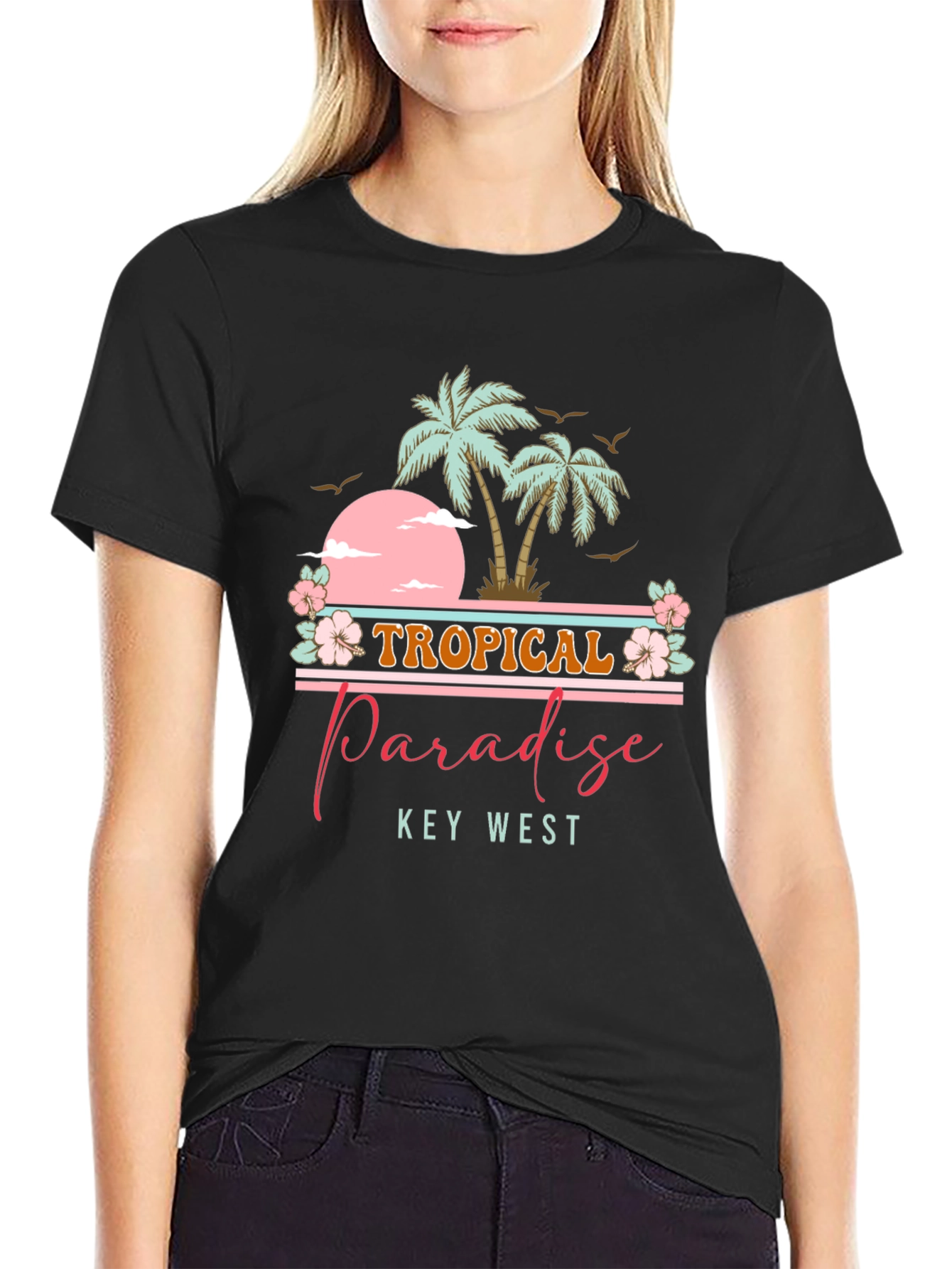 Tropical Paradise Tee - Key West Palm Tree Shirt