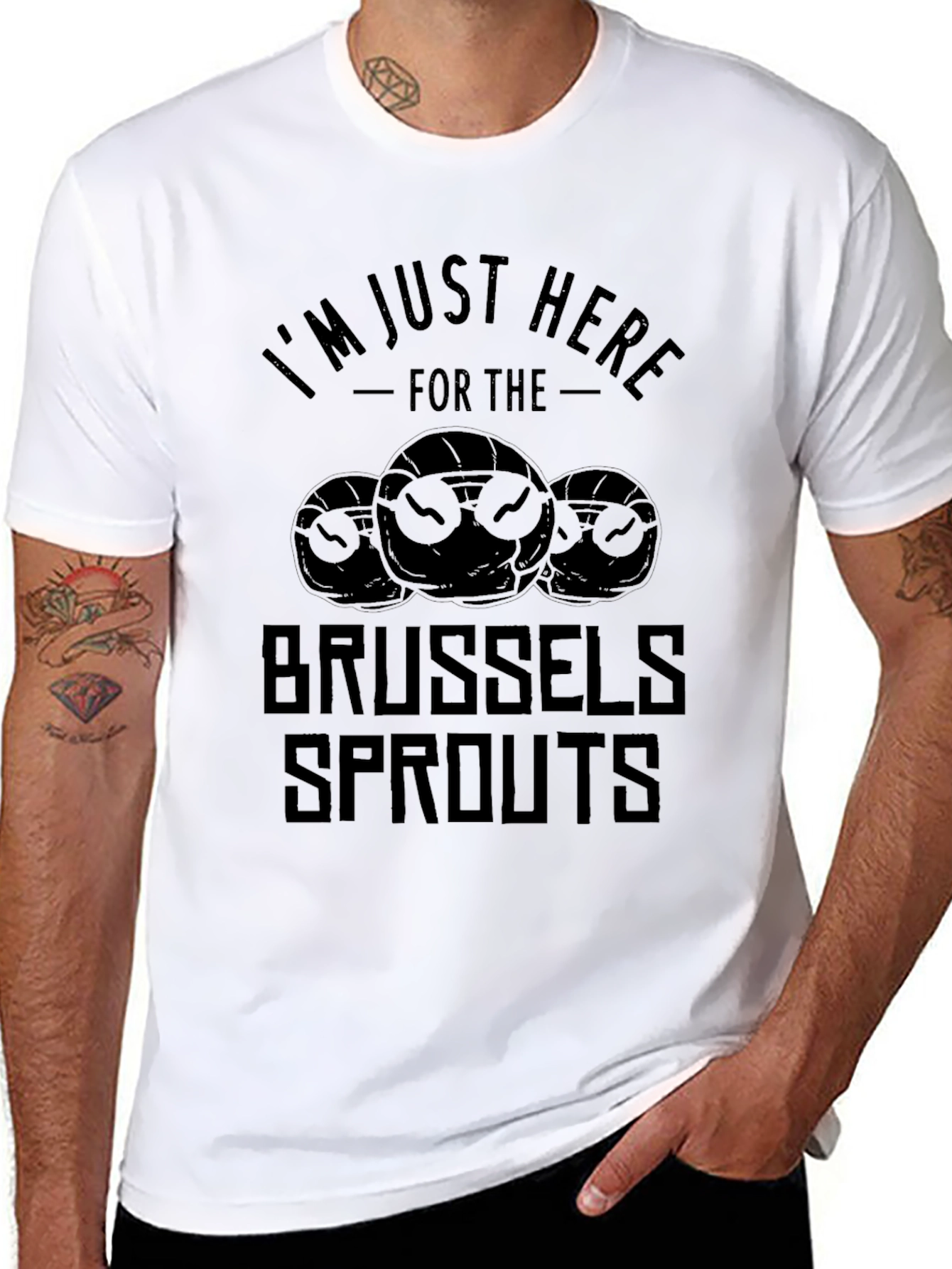 Brussels Sprouts Graphic Tee - Black