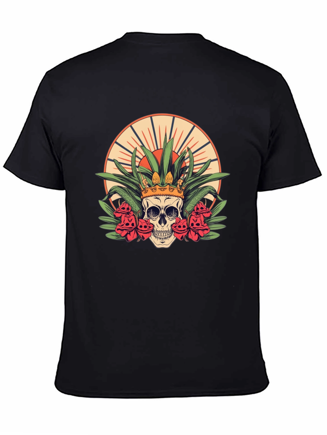 Skull King T-Shirt - Floral Crown Graphic Tee